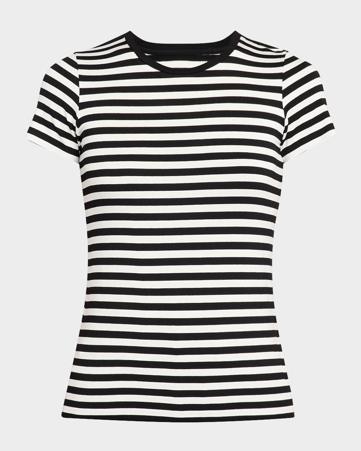 Majestic Soft Touch Crewneck Striped Jersey T-shirt