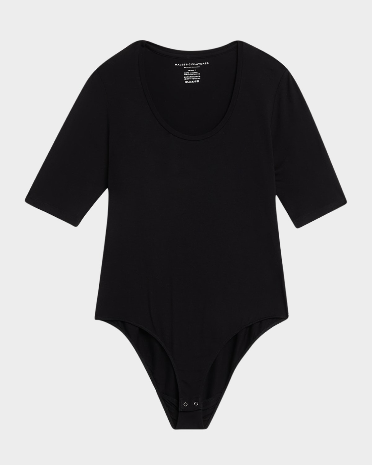 MAJESTIC SOFT TOUCH SCOOP-NECK BODYSUIT 