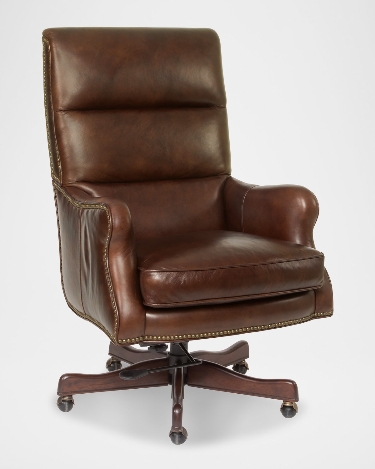 Hooker Furniture Victoria Leather Executive Swivel/tilt Desk Chair In Dark Brown