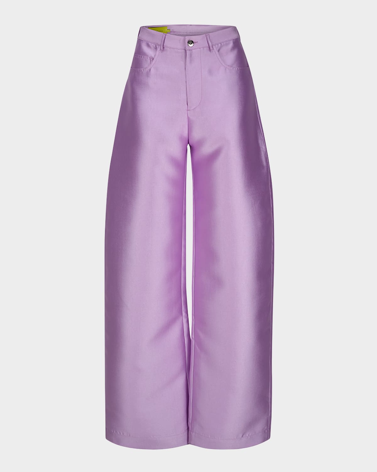 Marques'Almeida High-Rise Heavy Satin Boyfriend Trousers