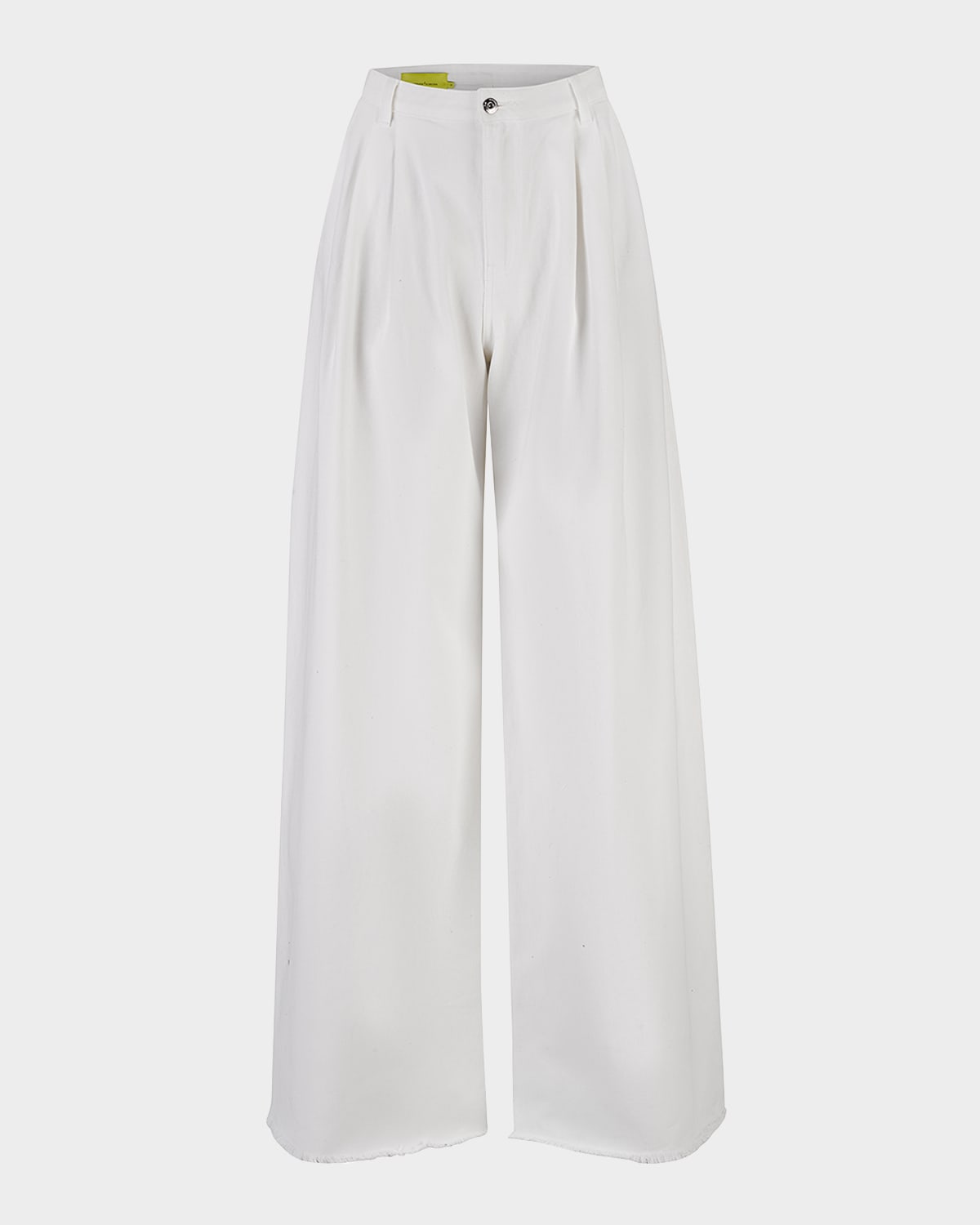 MARQUES' ALMEIDA PLEATED WIDE-LEG DENIM TROUSERS 