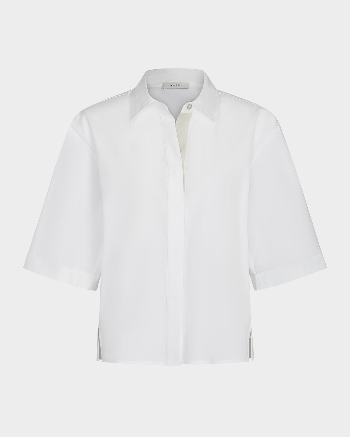Vince Short-sleeve Button-front Shirt In Sandbar