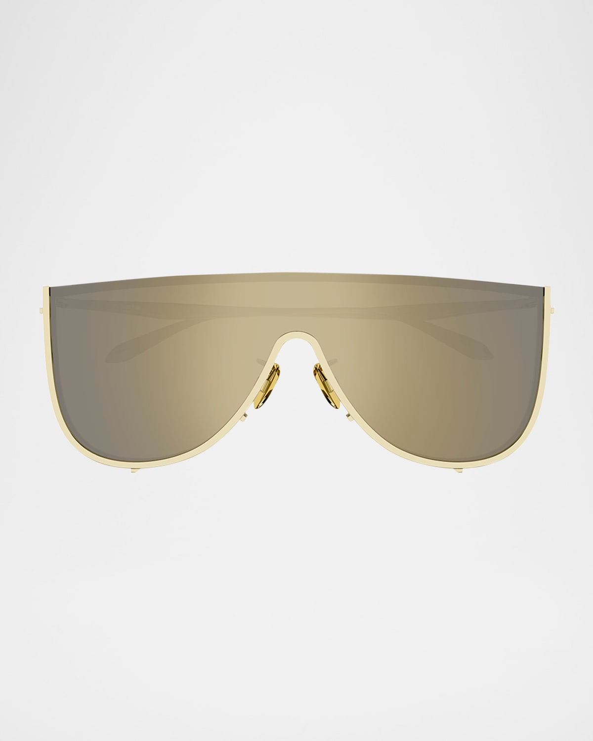 Alaïa Aa0094s Shield Metal Sunglasses In Gold