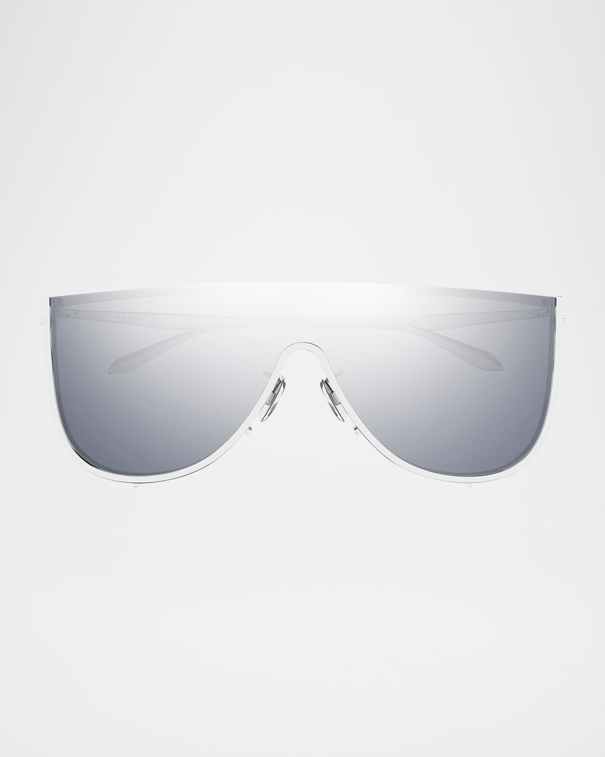 Alaïa Aa0094s Shield Metal Sunglasses In Silver