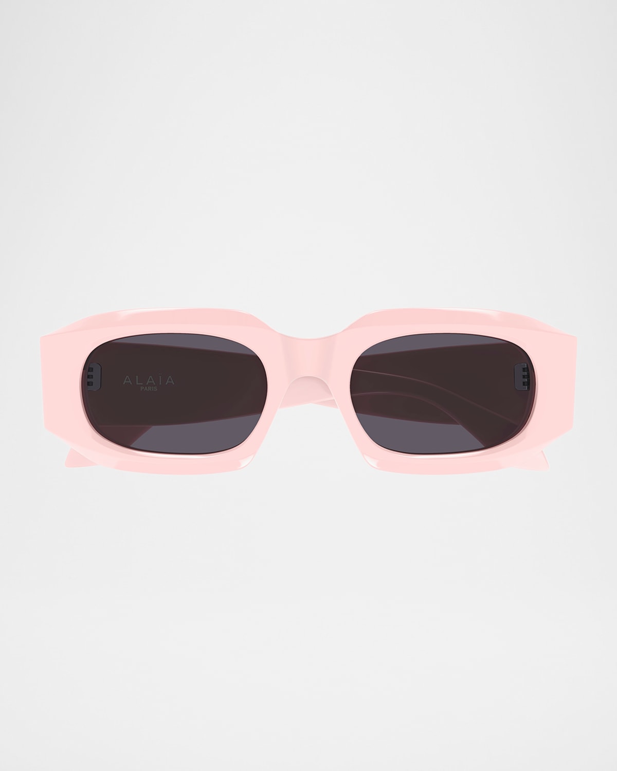 Shop Alaïa Rectangle Acetate Sunglasses In Pink
