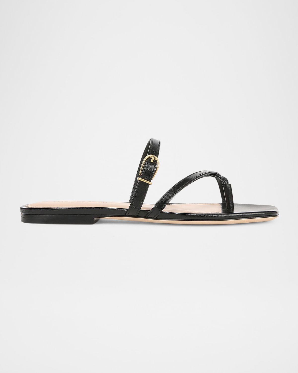 Marthe Crisscross Buckle Flat Slide Sandals