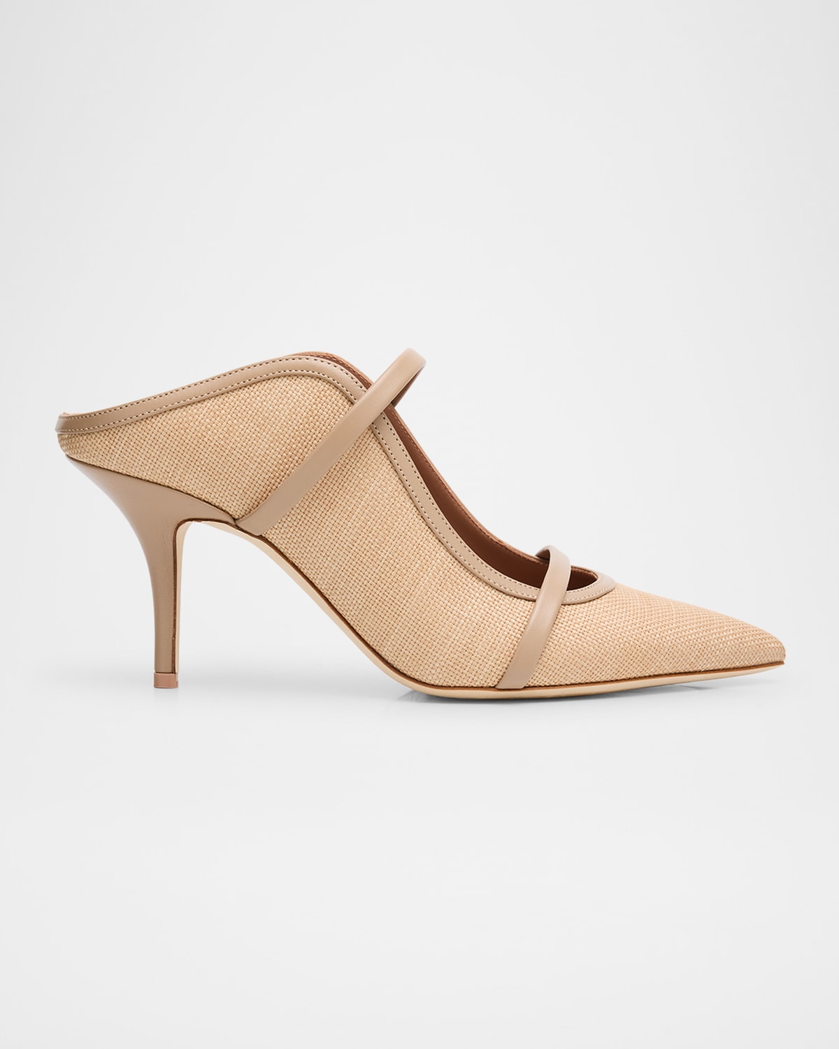 Malone Souliers Maureen Raffia Dual-band Mule Pumps