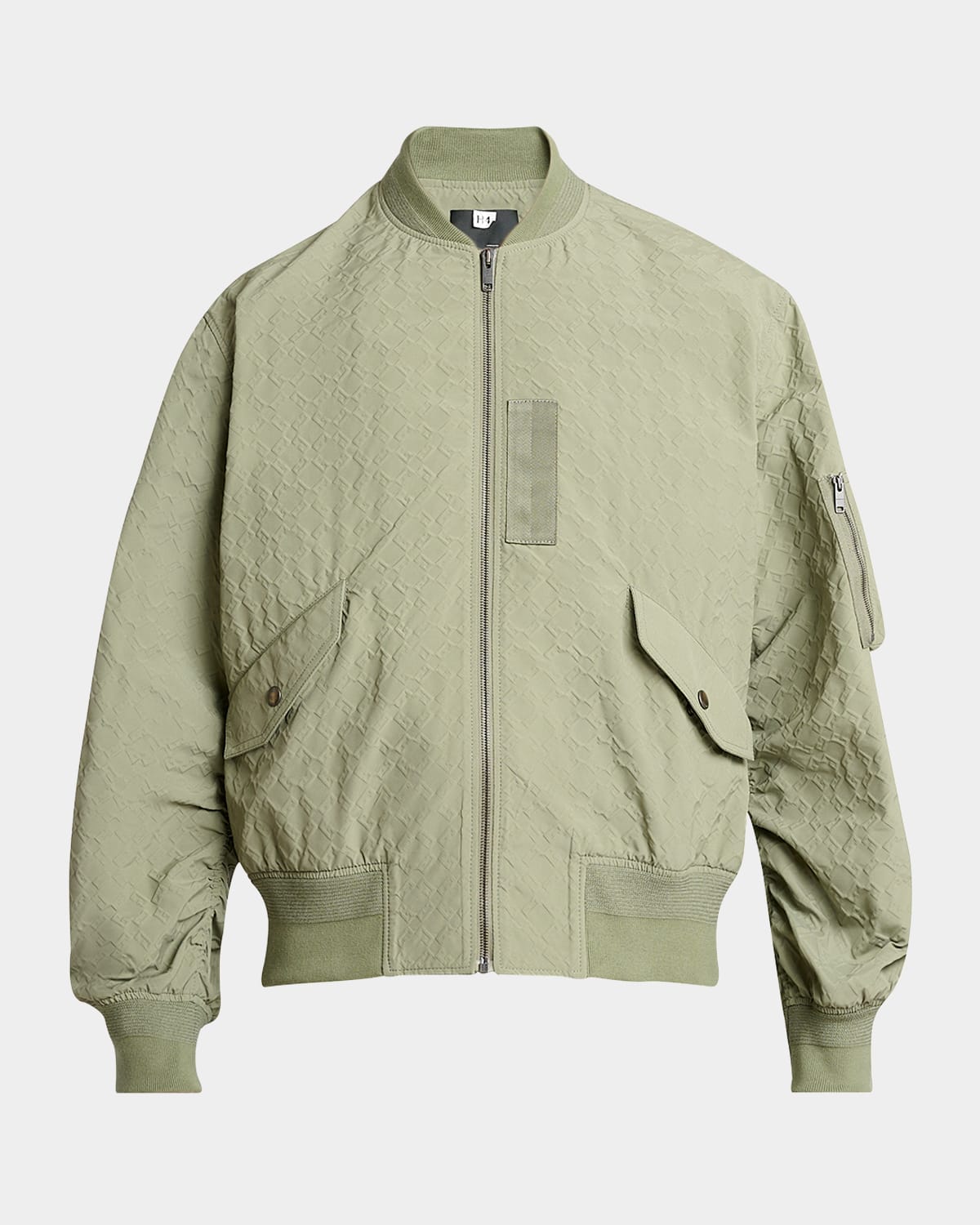 Givenchy Green Nylon Bomber Jacket In Almond Green