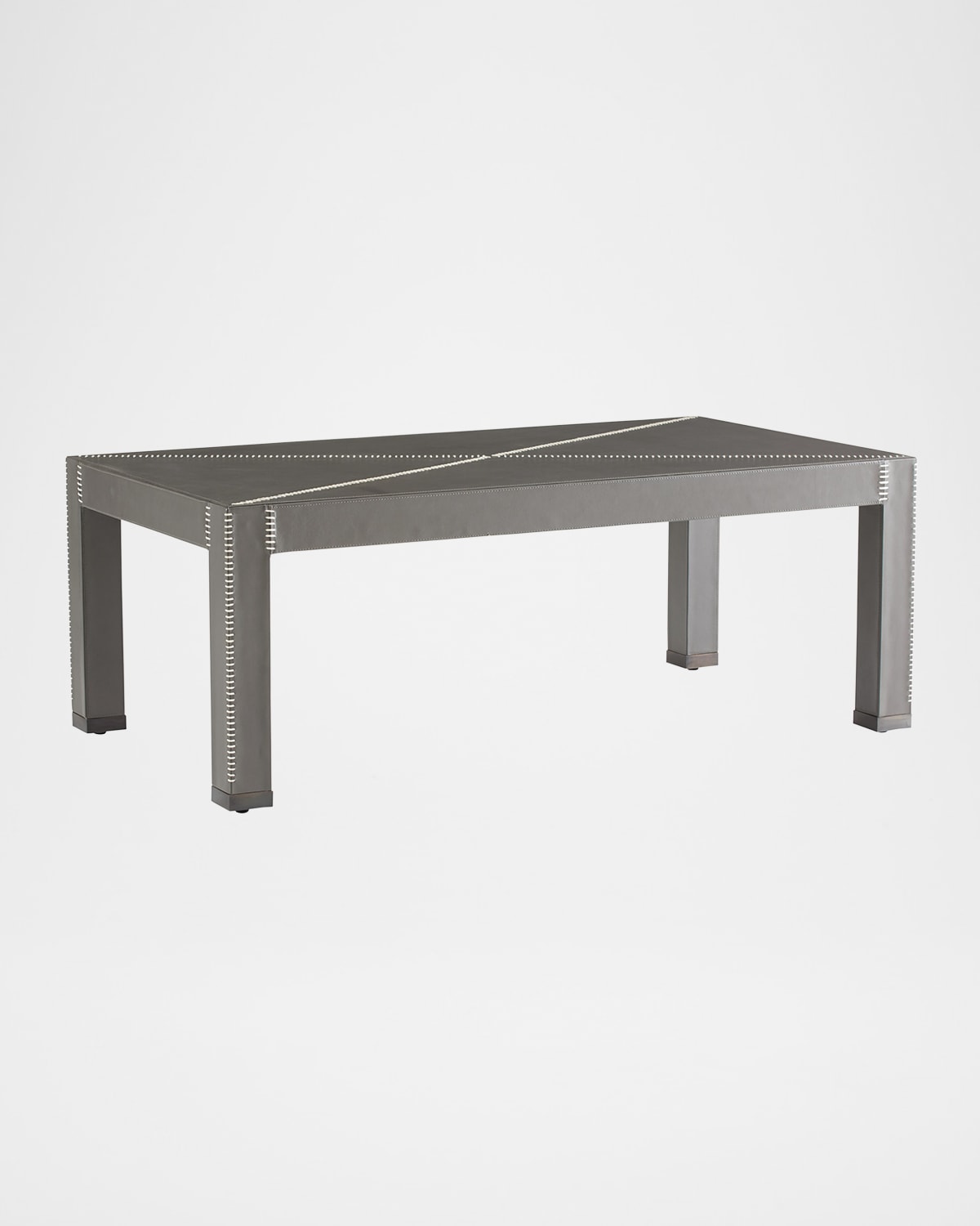 Arteriors Hidalgo Leather Cocktail Table In Gray