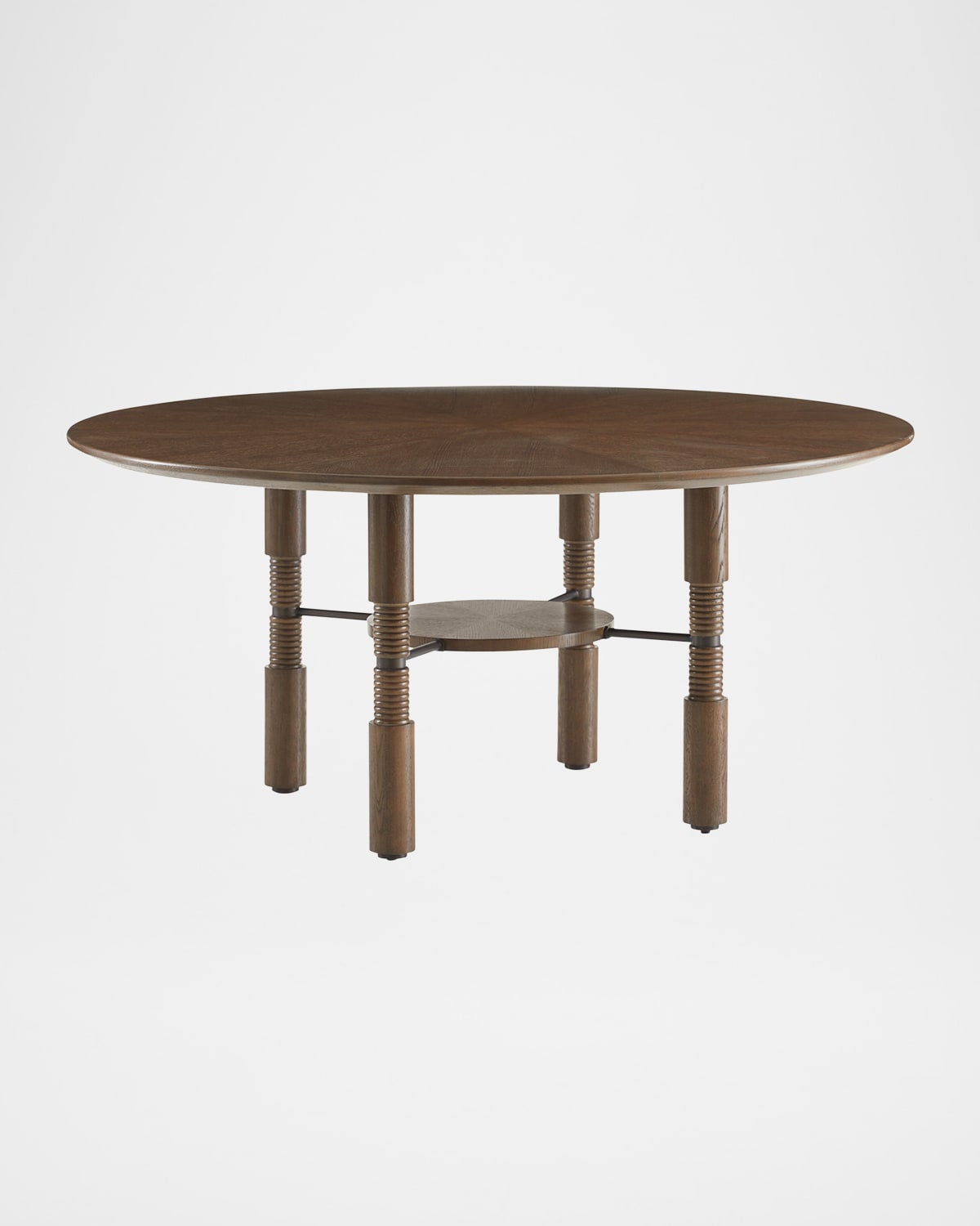 Arteriors Heger Dining Table, 65" Round In Tortoise Brown