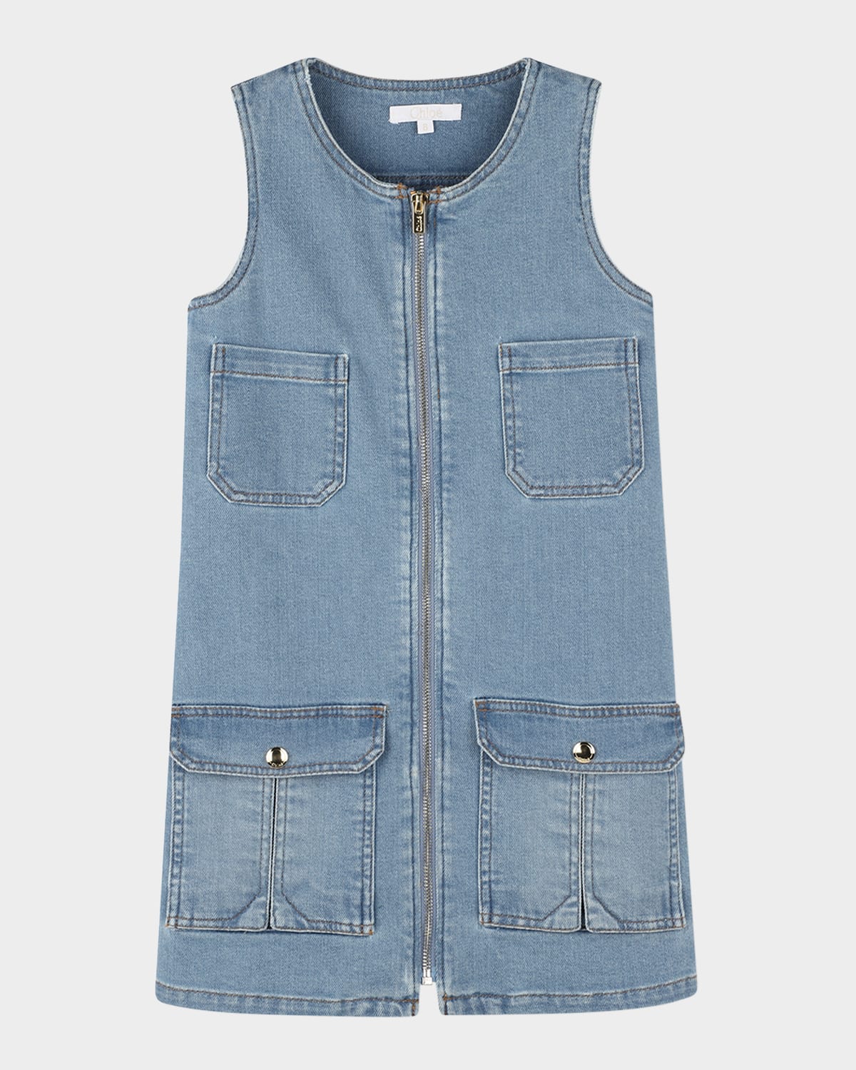 Chloé Denim Dress In Bleach