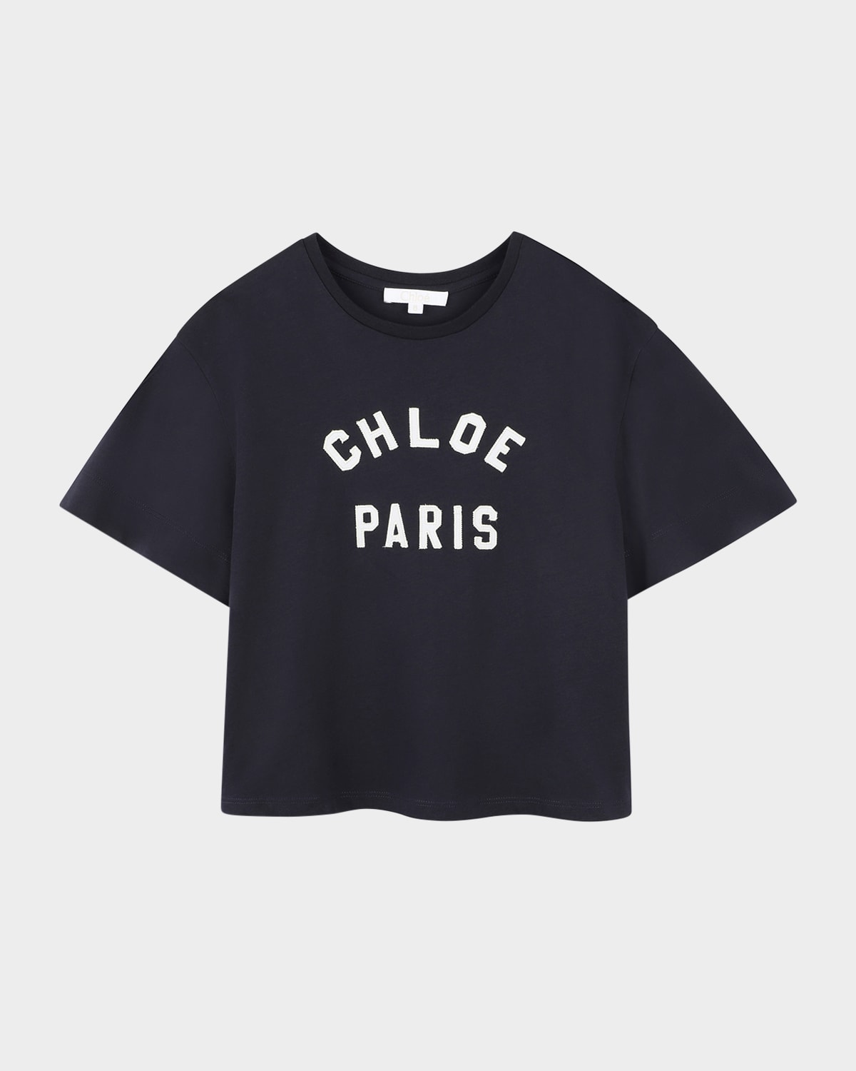 CHLOÉ GIRL'S LOGO-PRINT COTTON T-SHIRT 