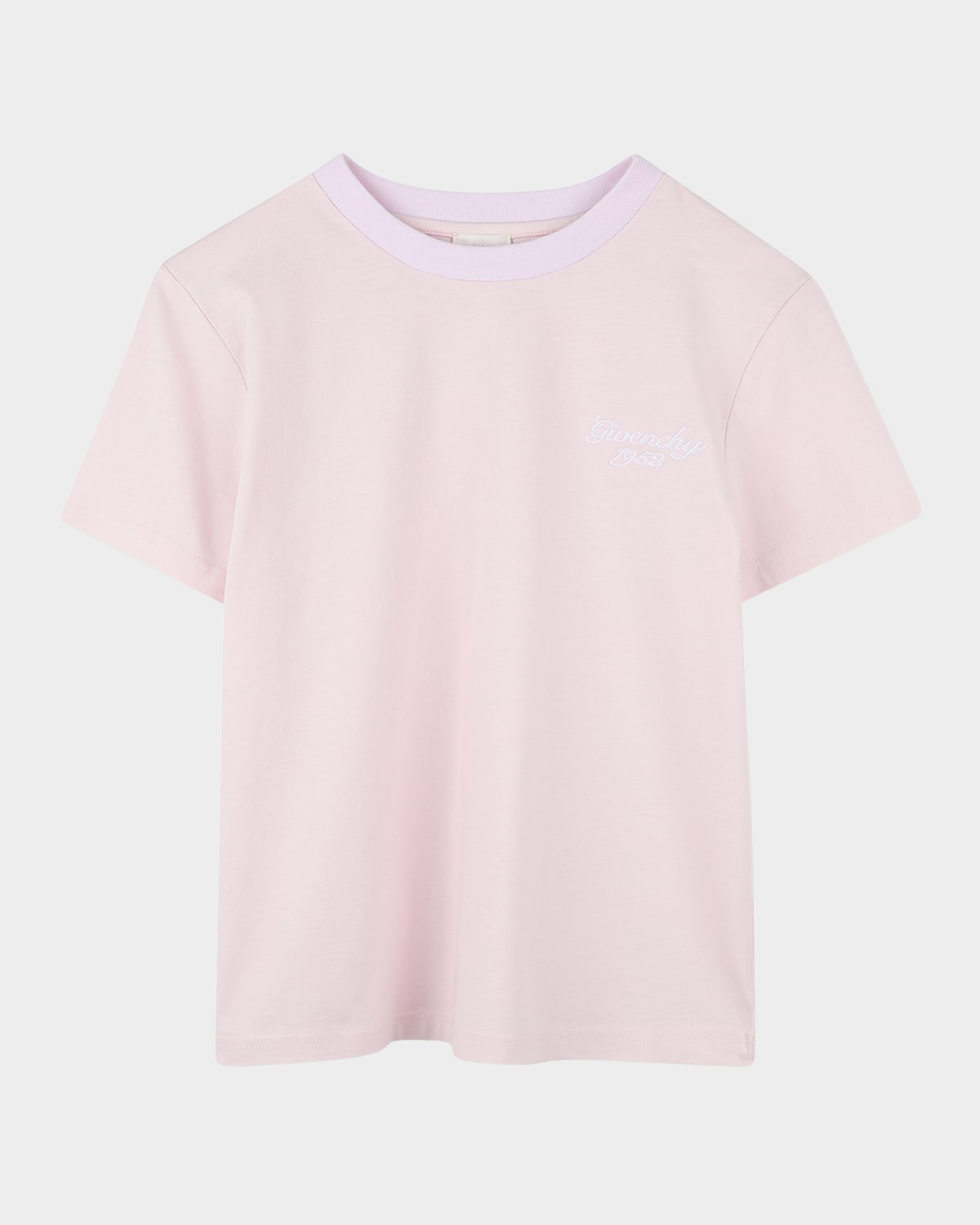 Givenchy Girl's Script Logo-print T-shirt In Marshmallow
