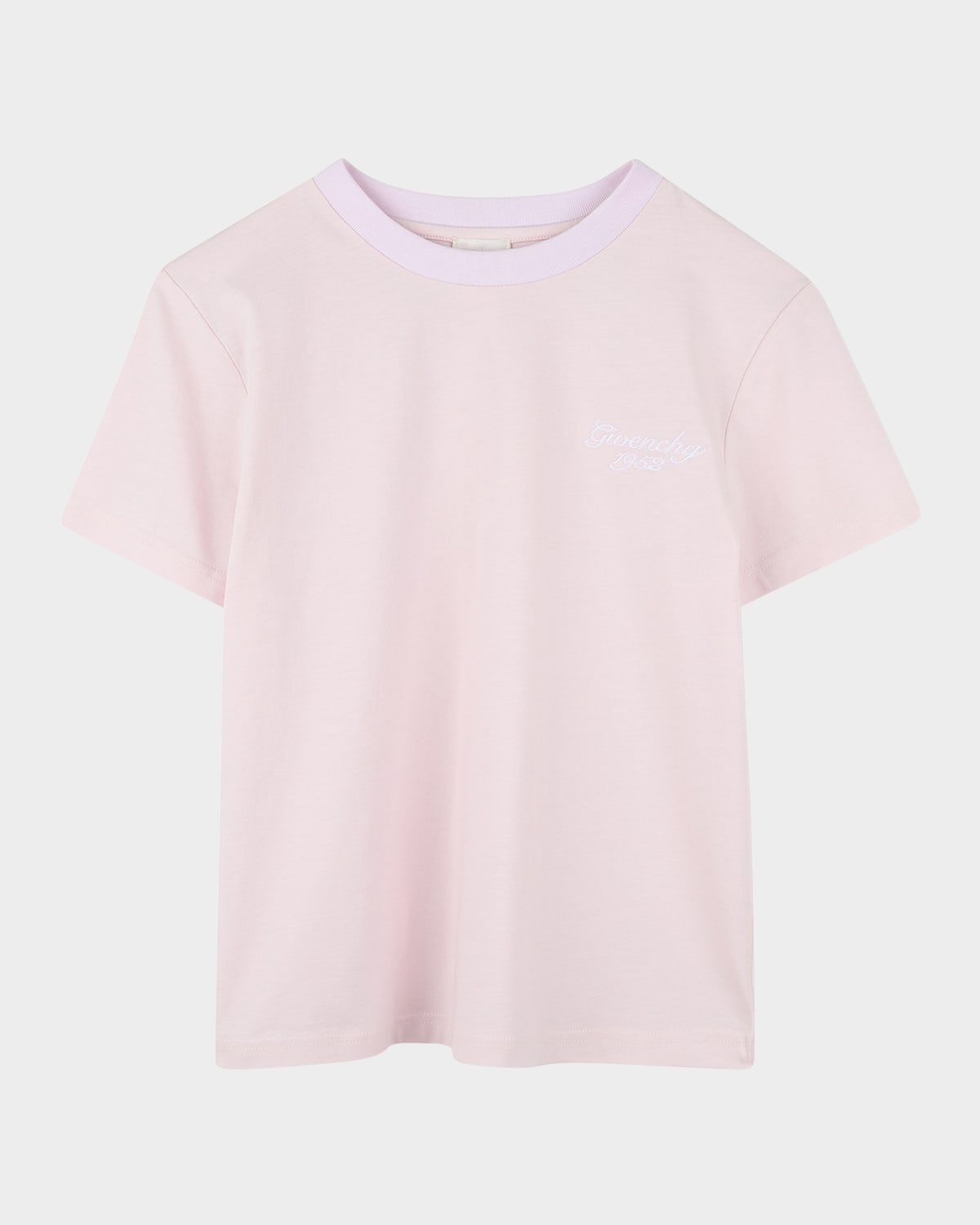 Givenchy Girl's Script Logo-print T-shirt In Marshmallow