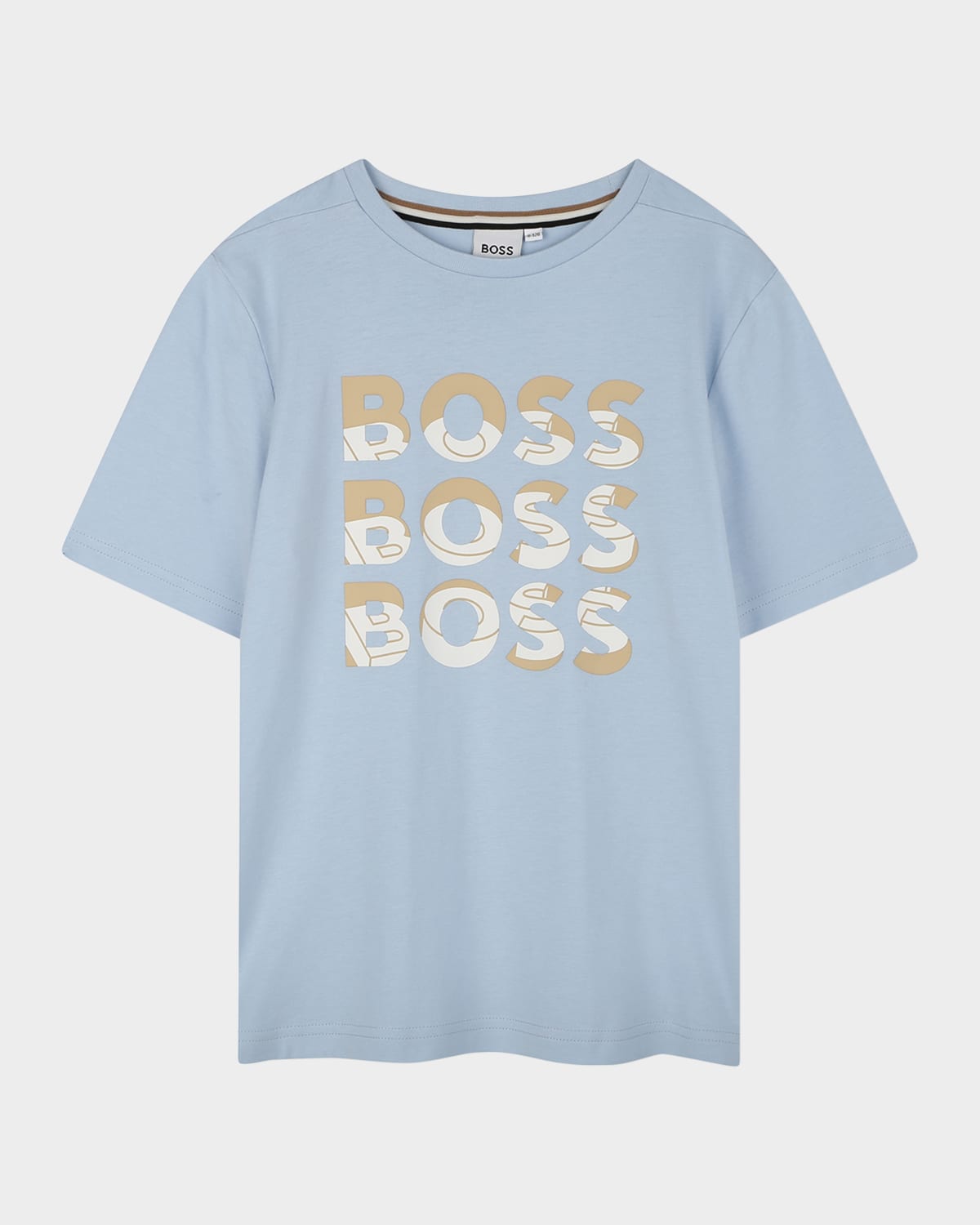 Hugo Boss Boy's Multi Logo Short-sleeve T-shirt In Persian Blue