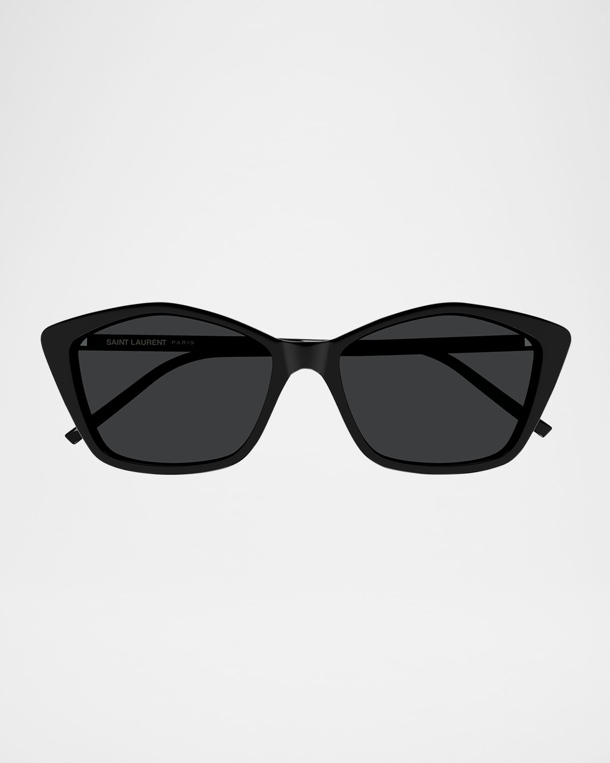 Saint Laurent Sl775 Cat-eye Acetate Sunglasses In Shiny Solid Black