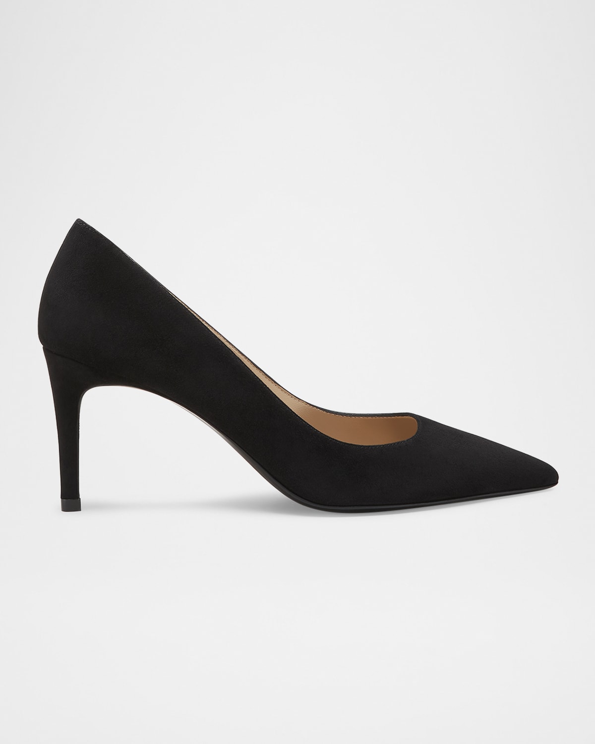 Stuart Weitzman Stuart Pointed Toe Pump In Black