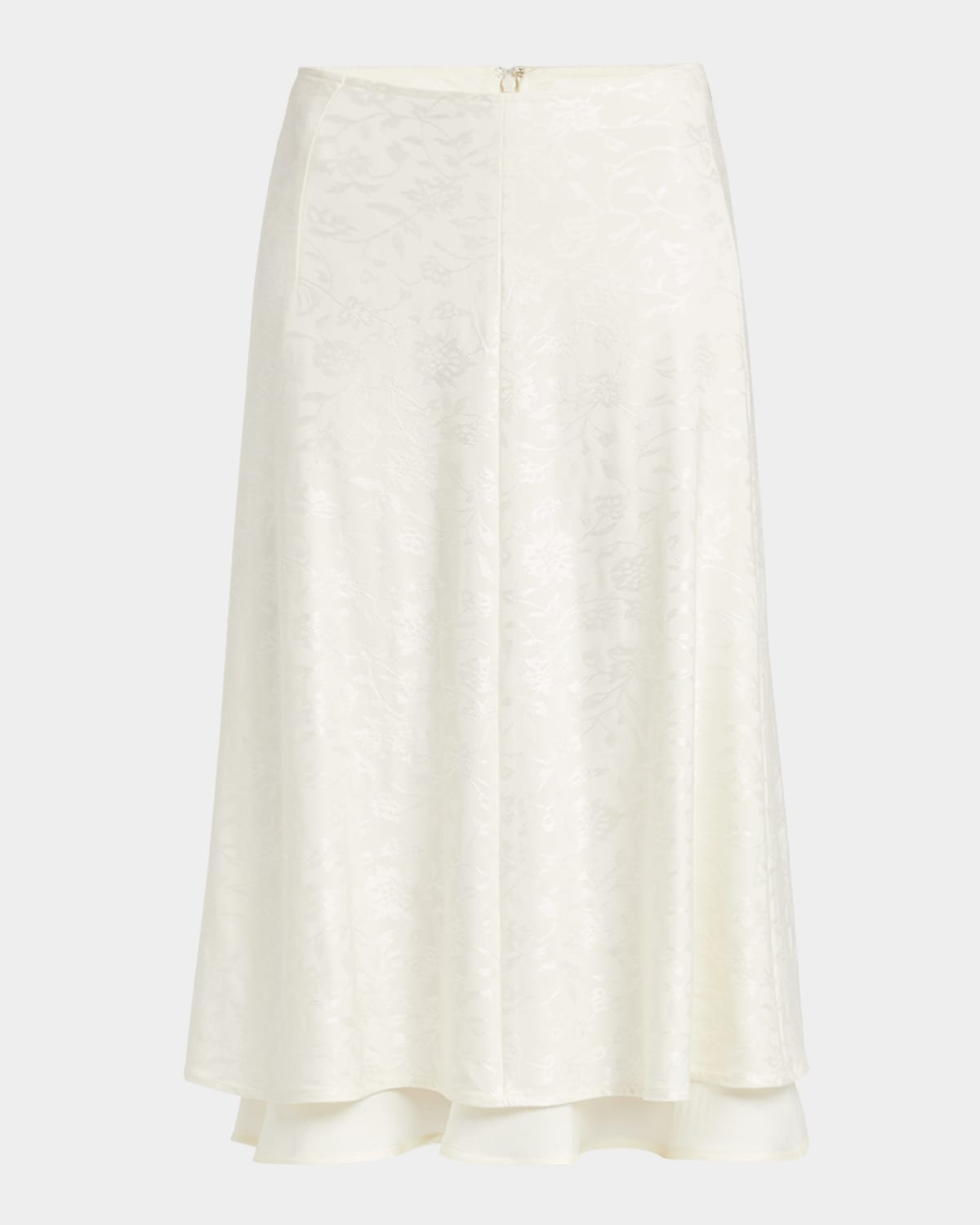 Jil Sander Floral-jacquard Midi Skirt In Coconut