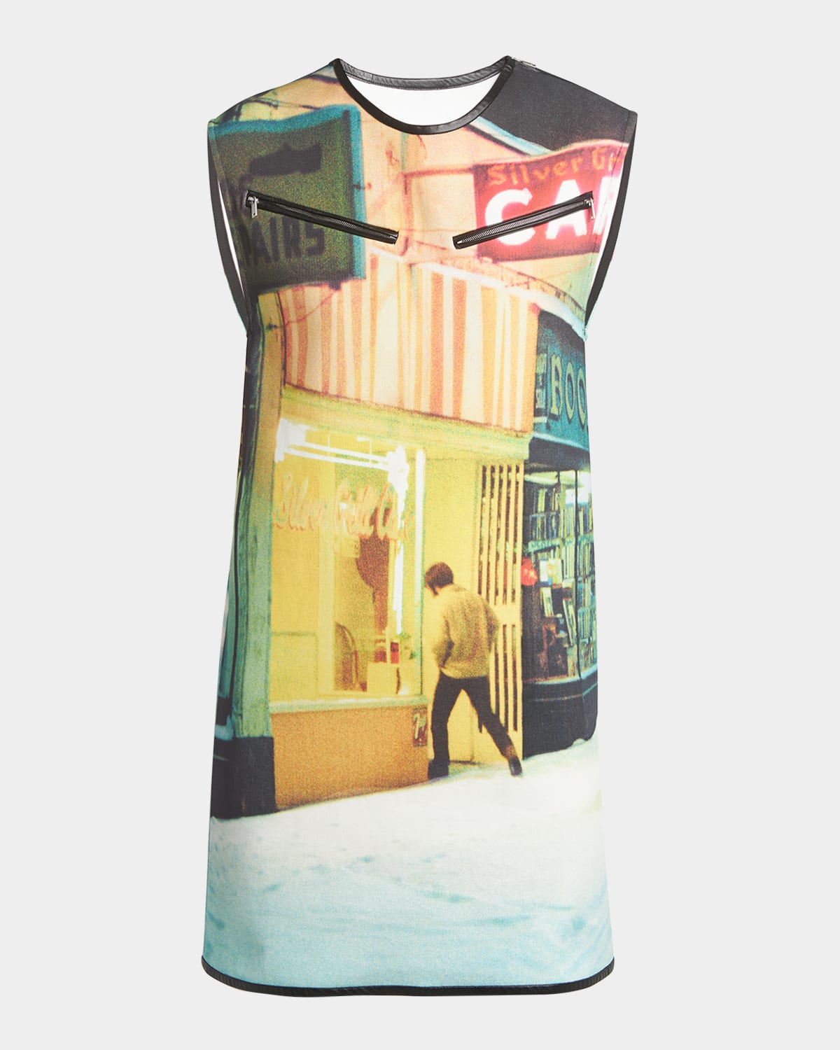 Jil Sander Printed Zip-pocket Mini Tank Dress