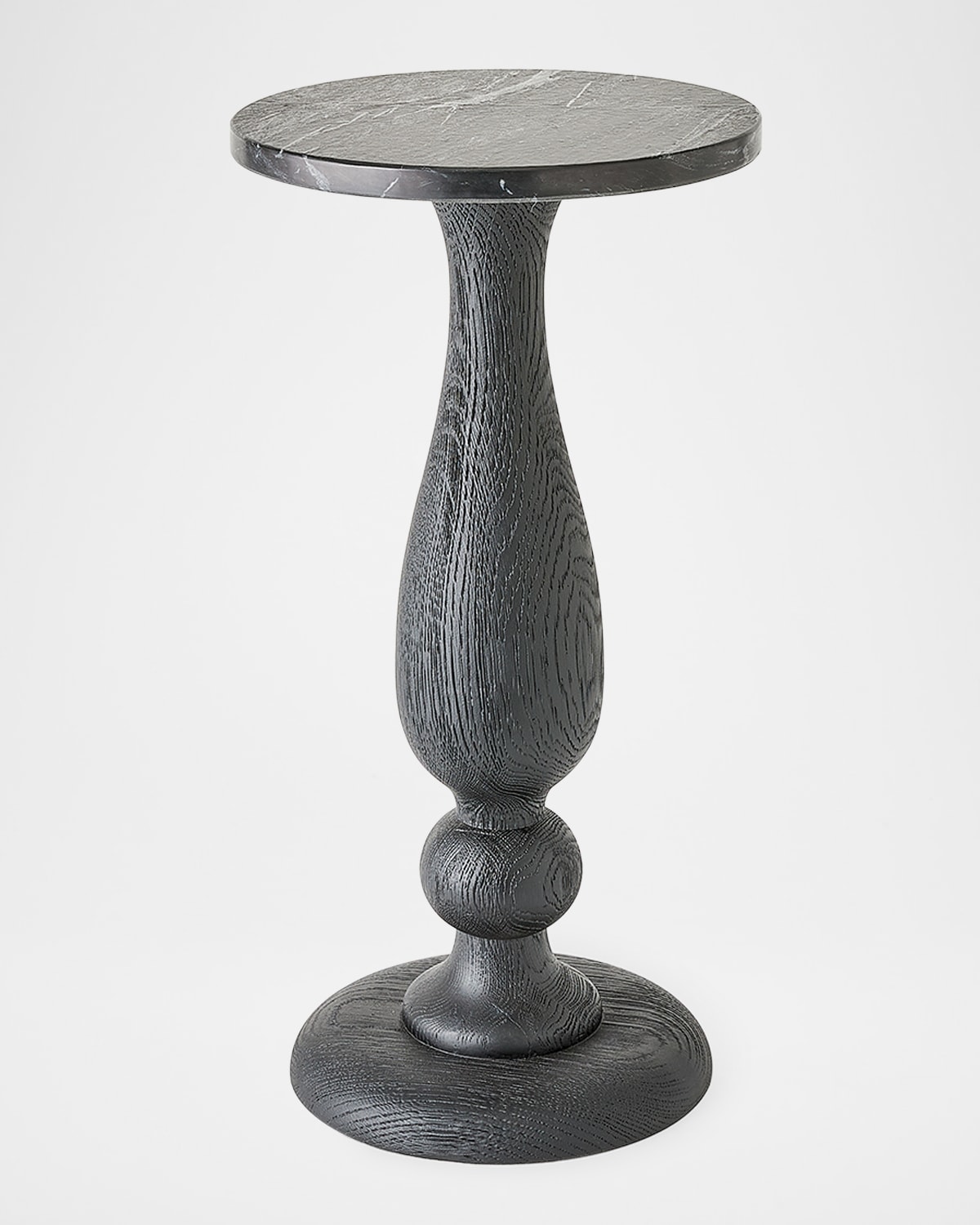 Global Views Vessel 23.5" Side Table, Black In Black