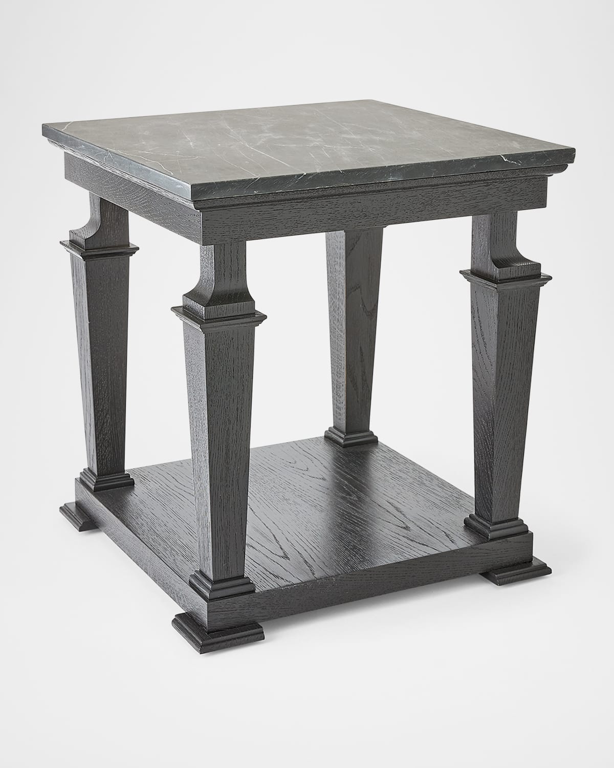 Global Views Josephine Side Table, Black In Black