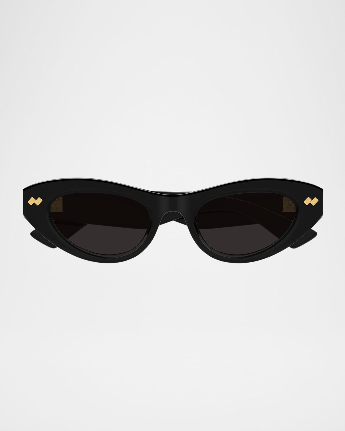 Bottega Veneta Bv1350s Linea Ribbon 001 Black Grey Sunglasses In Black