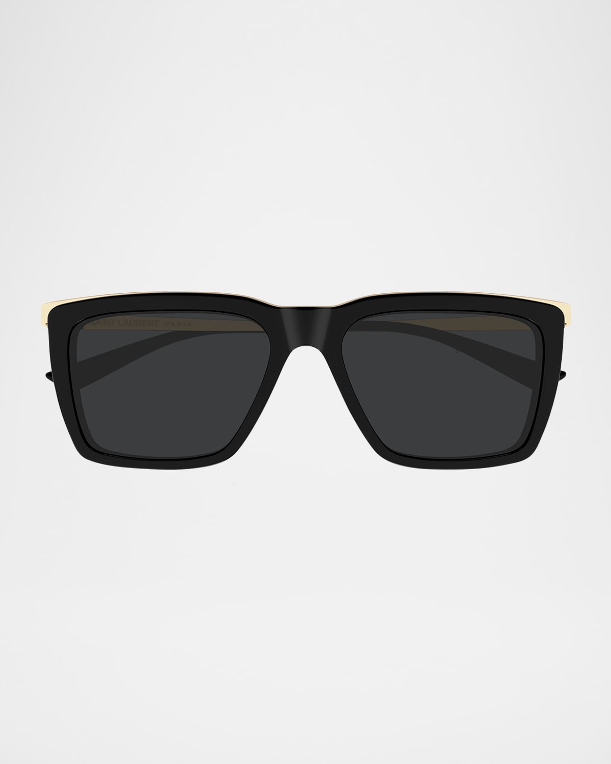 Saint Laurent Sl 765 56mm Square Sunglasses In Shiny Solid Black