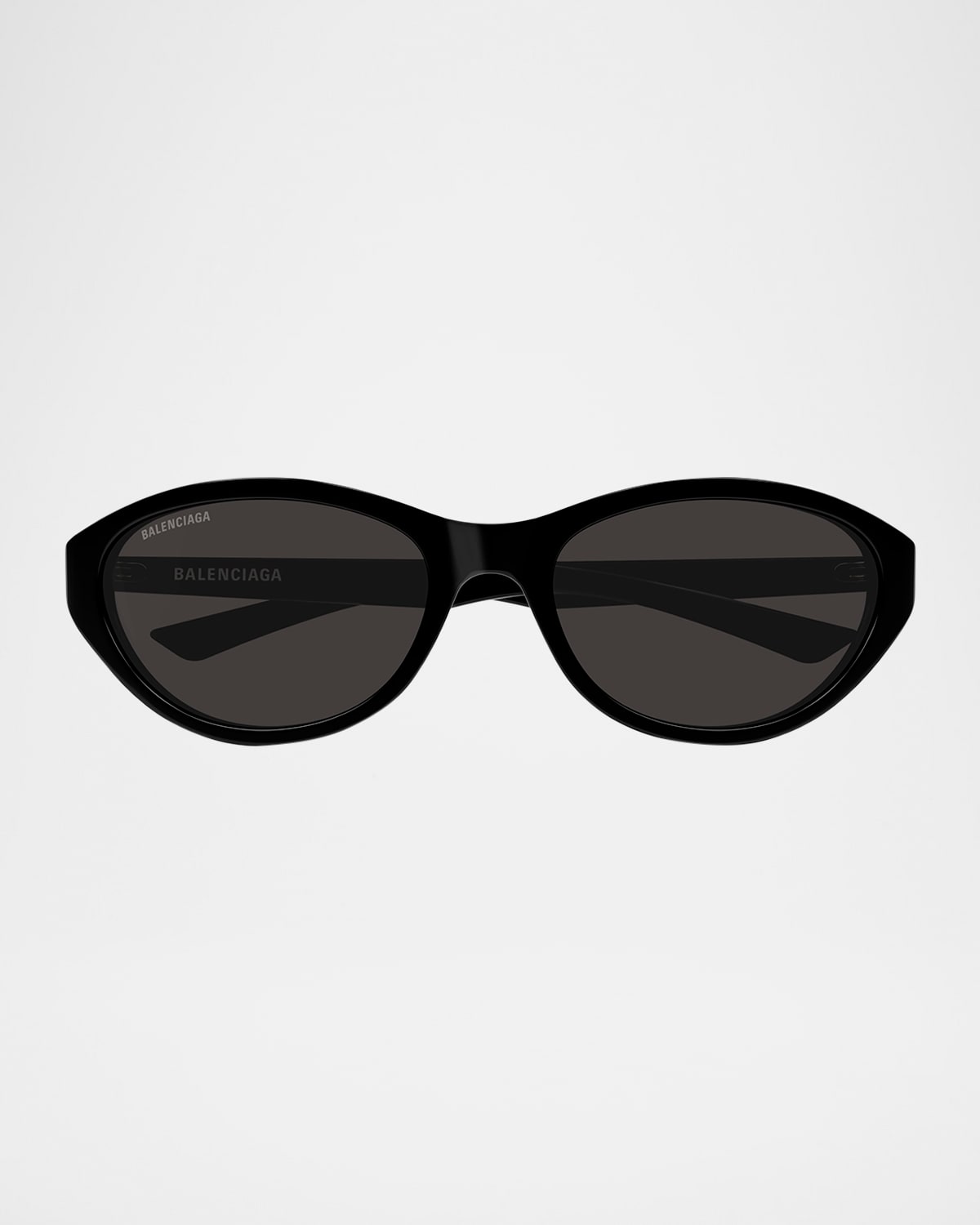 Balenciaga Bb0404sk Round Acetate Sunglasses In Black