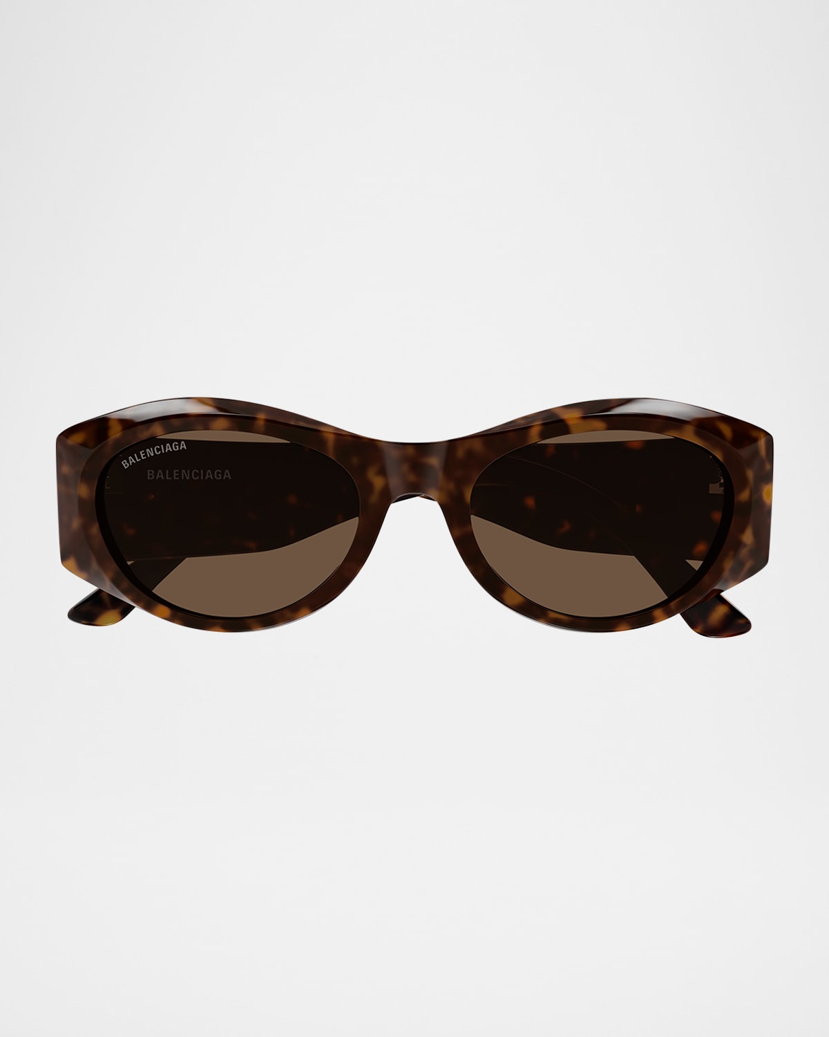 Balenciaga Acetate Round Sunglasses In Avana