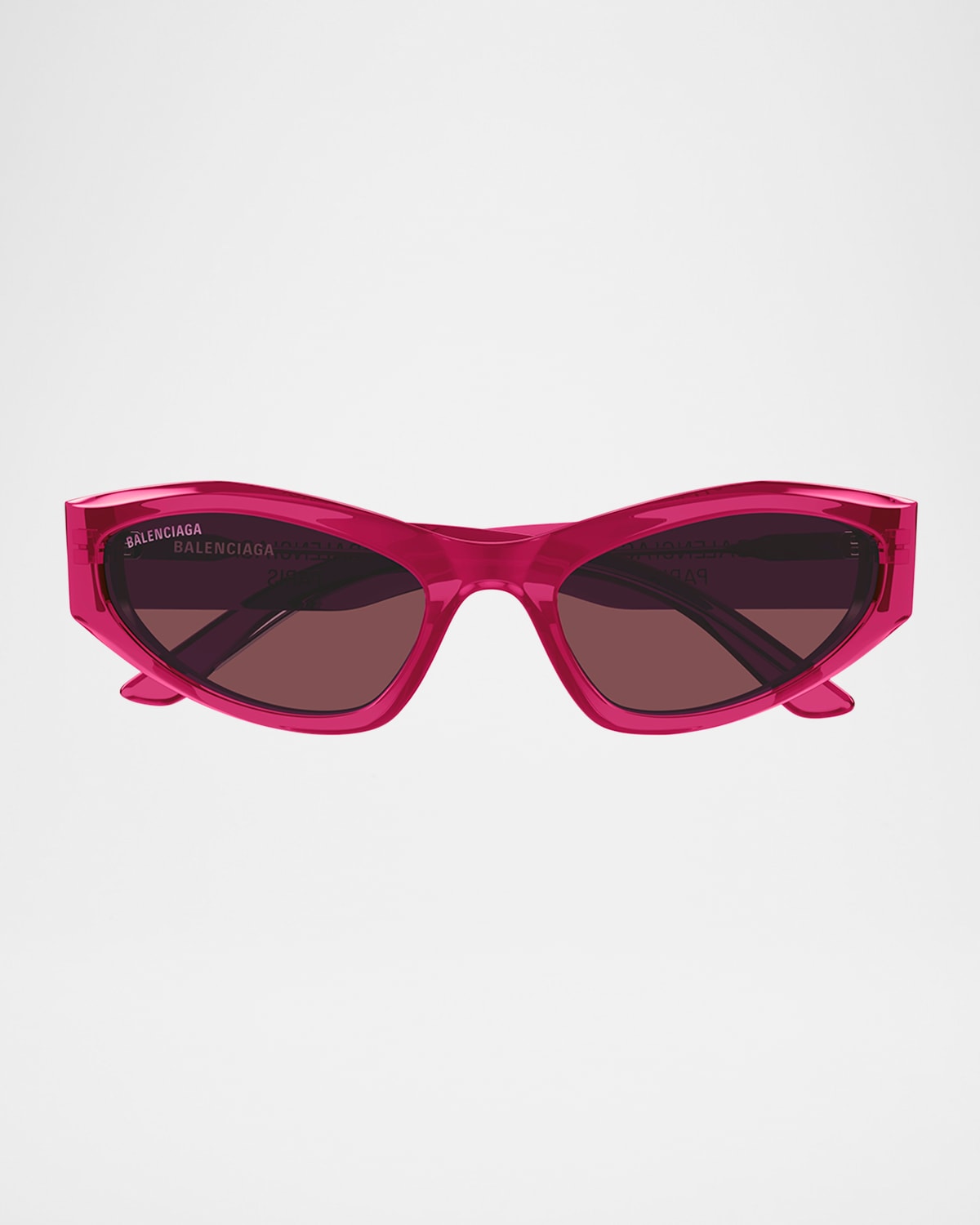 Balenciaga Violet Cat Eye Ladies Sunglasses Bb0387s 003 58 In Burgandy