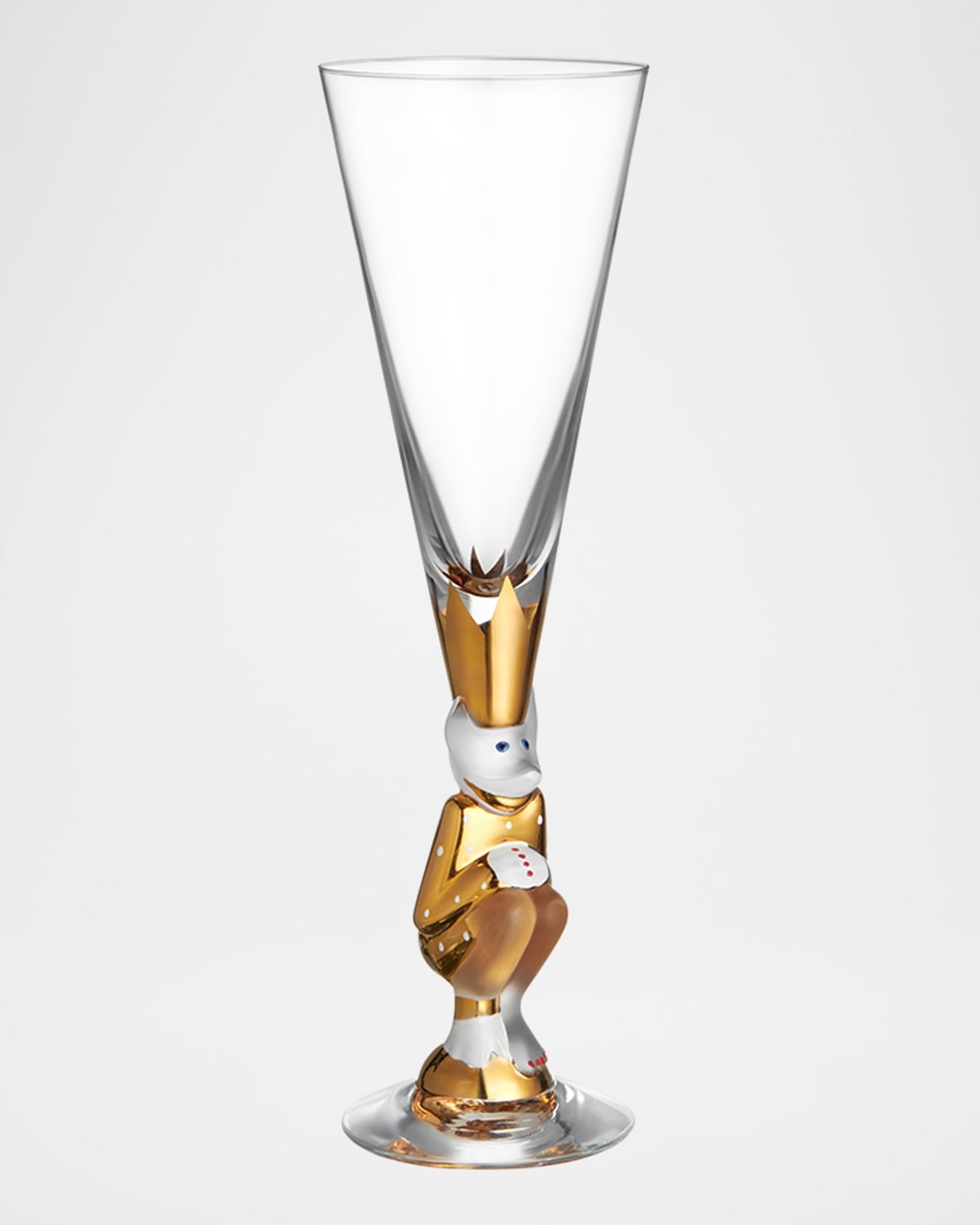 Orrefors Sparkling Devil Champagne Flute In Crystal