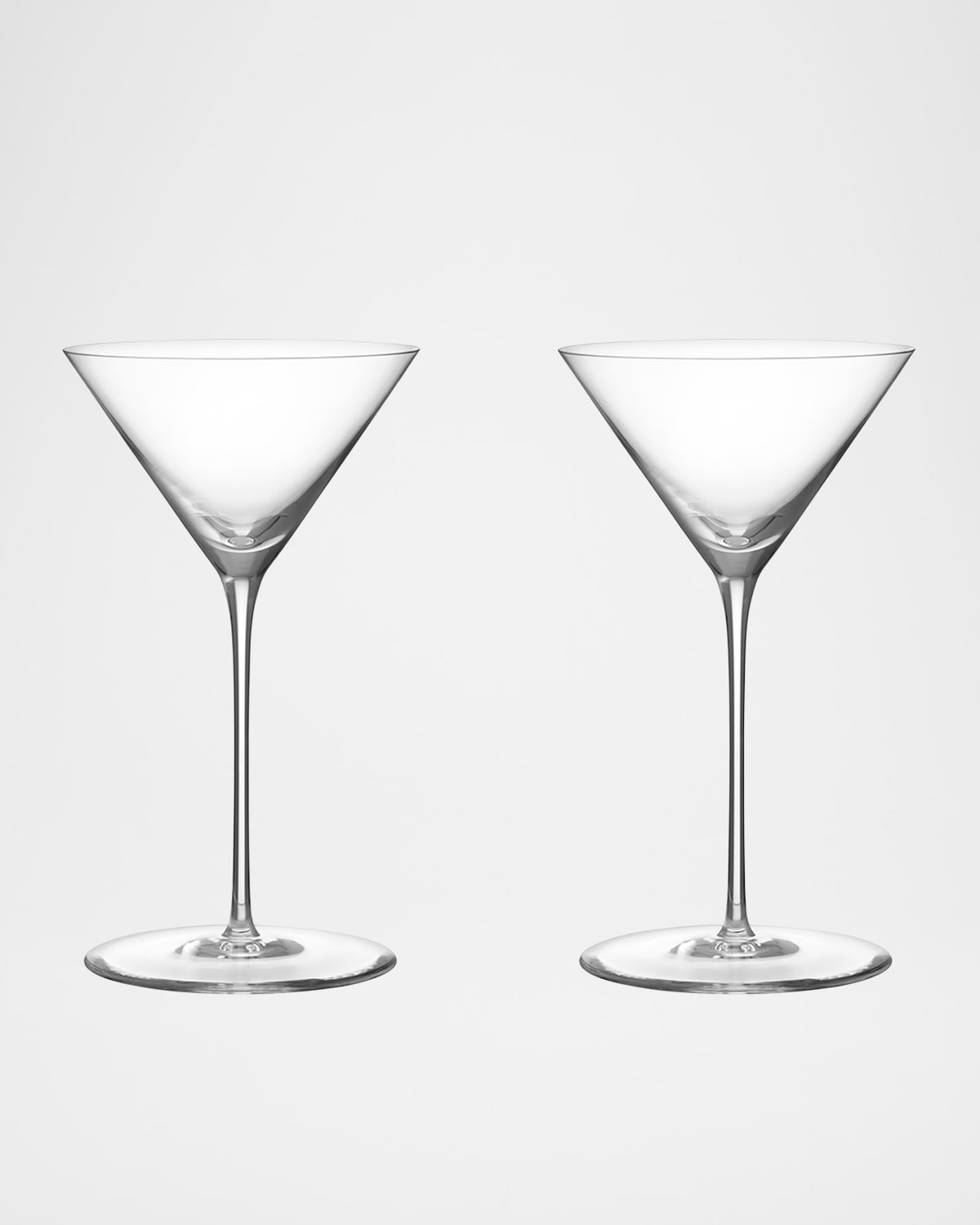 Orrefors Geometry 7 Oz. Martini Glasses, Set Of 2 In Crystal