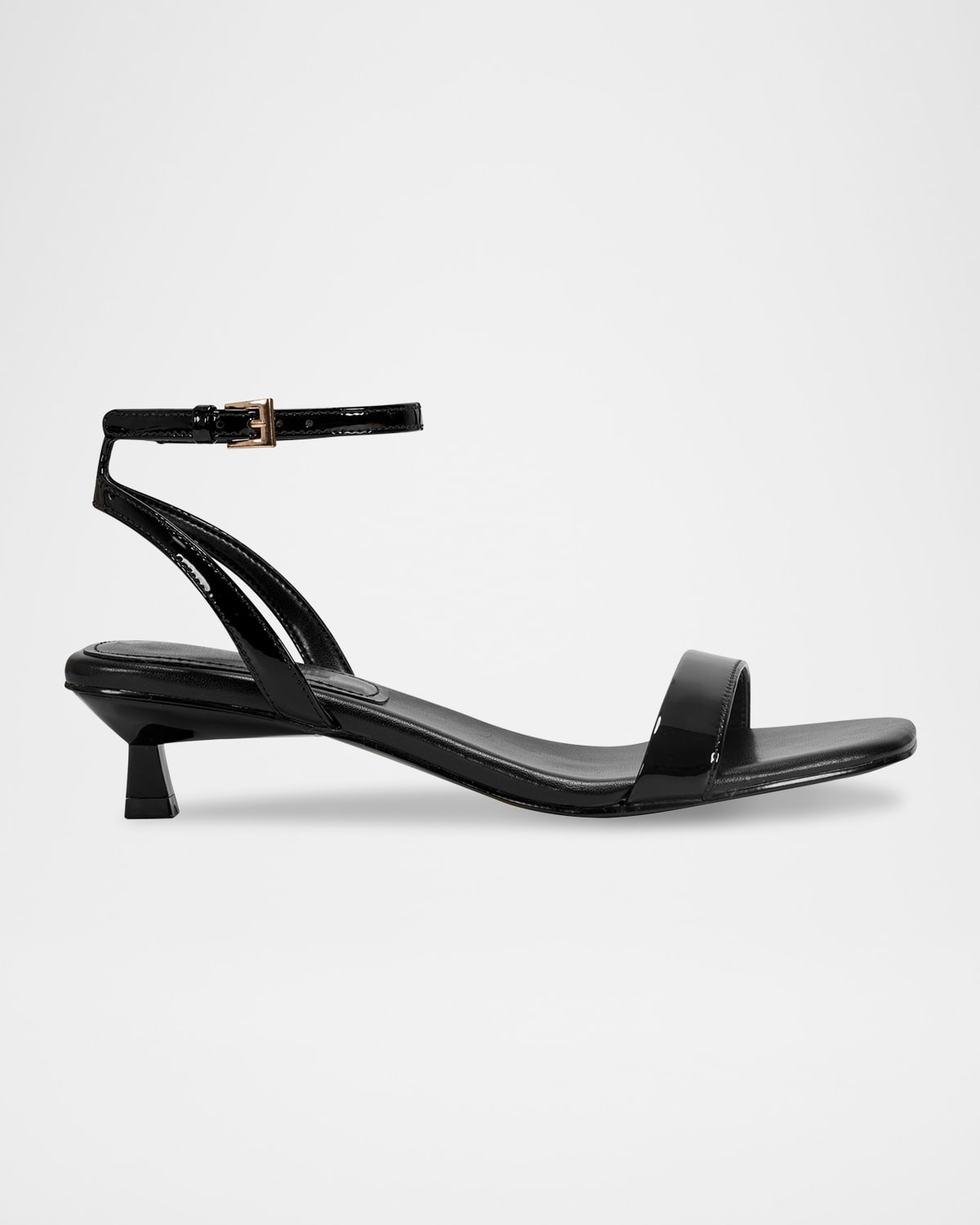 Marc Fisher Ltd Alona Leather Kitten Ankle-strap Sandals