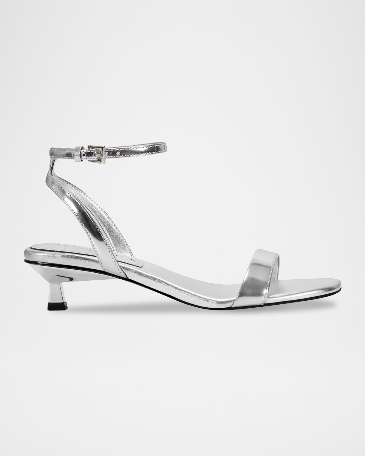 Marc Fisher Ltd Alona Leather Kitten Ankle-strap Sandals