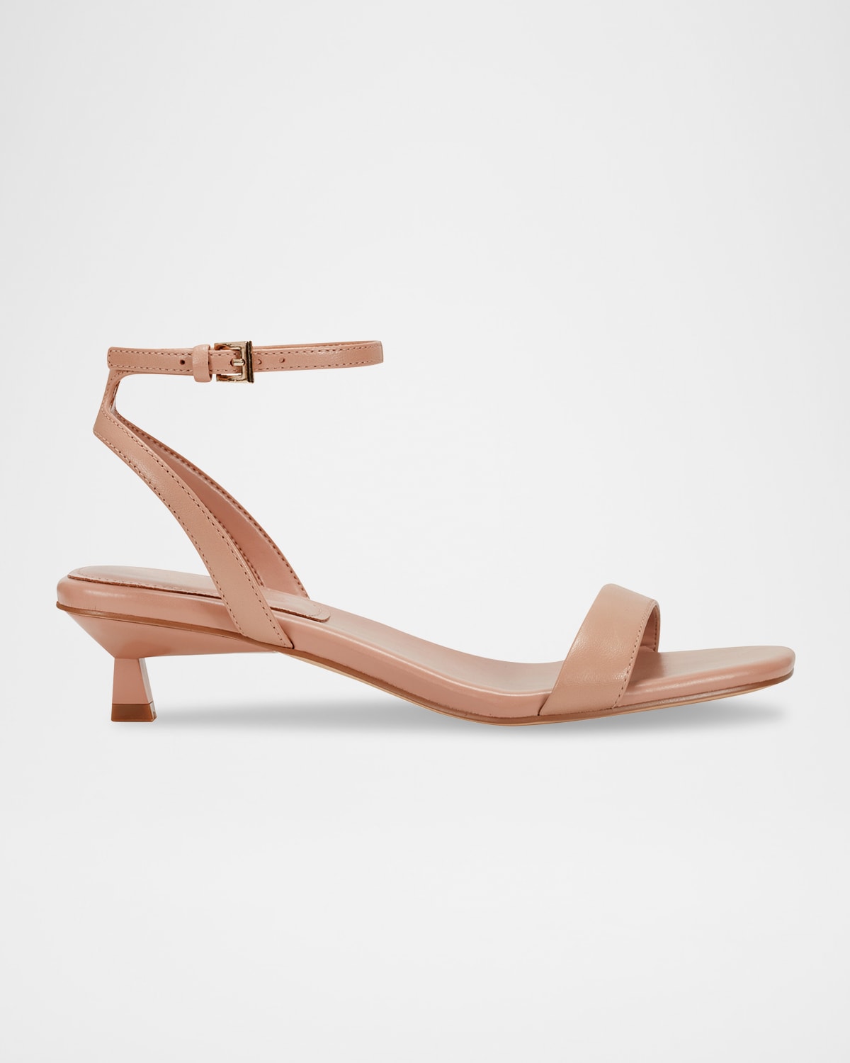 Marc Fisher Ltd Alona Leather Kitten Ankle-strap Sandals