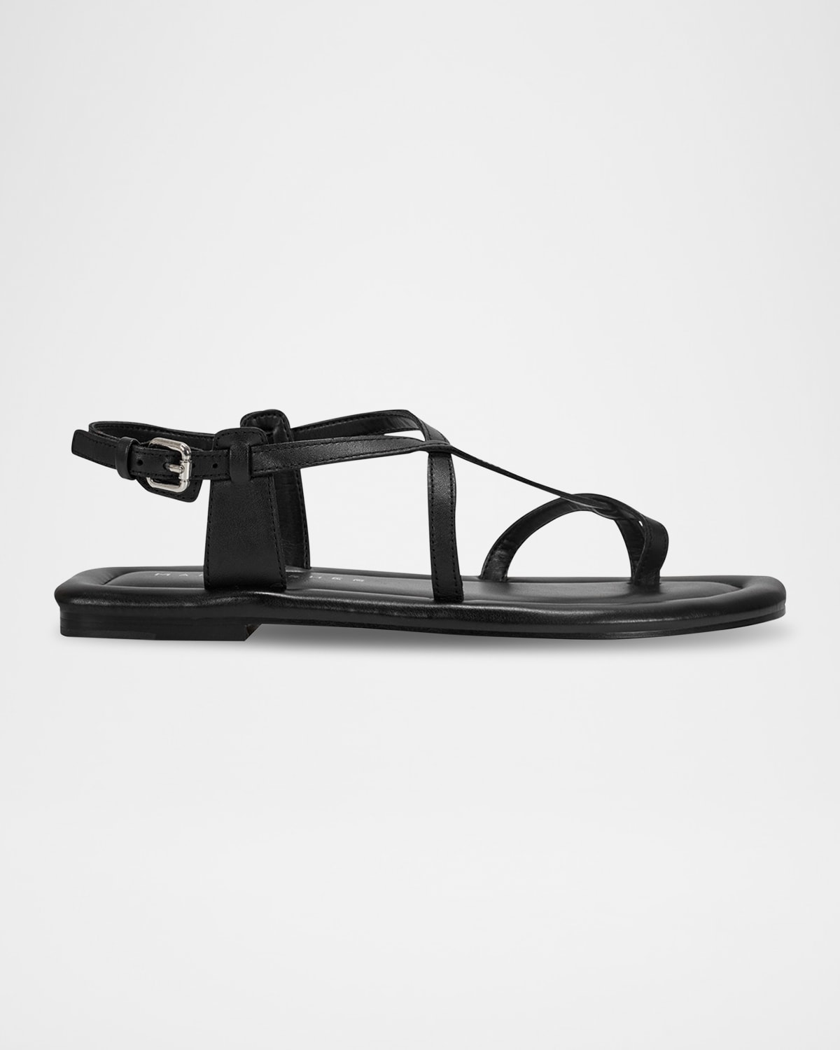Gerty Strappy Leather Flat Toe-Ring Sandals
