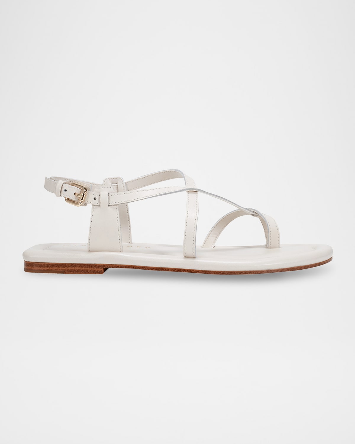 Gerty Strappy Leather Flat Toe-Ring Sandals