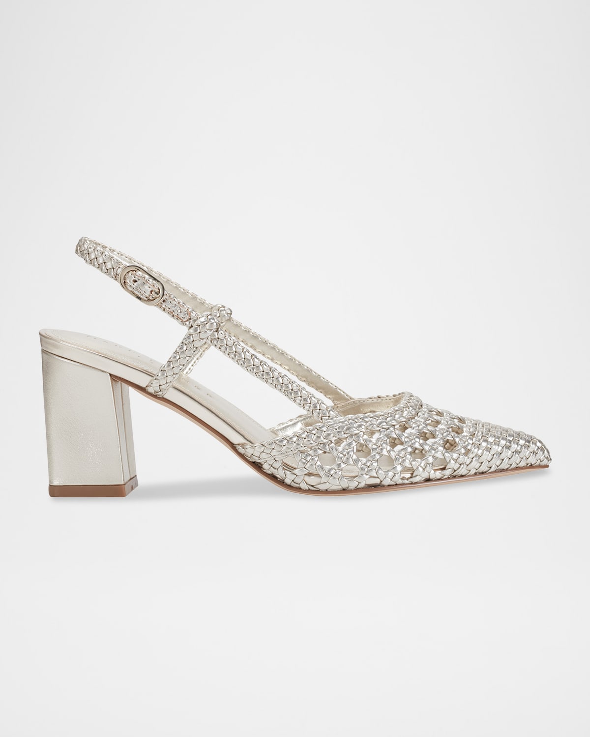 Zunnie Woven Leather Slingback Pumps
