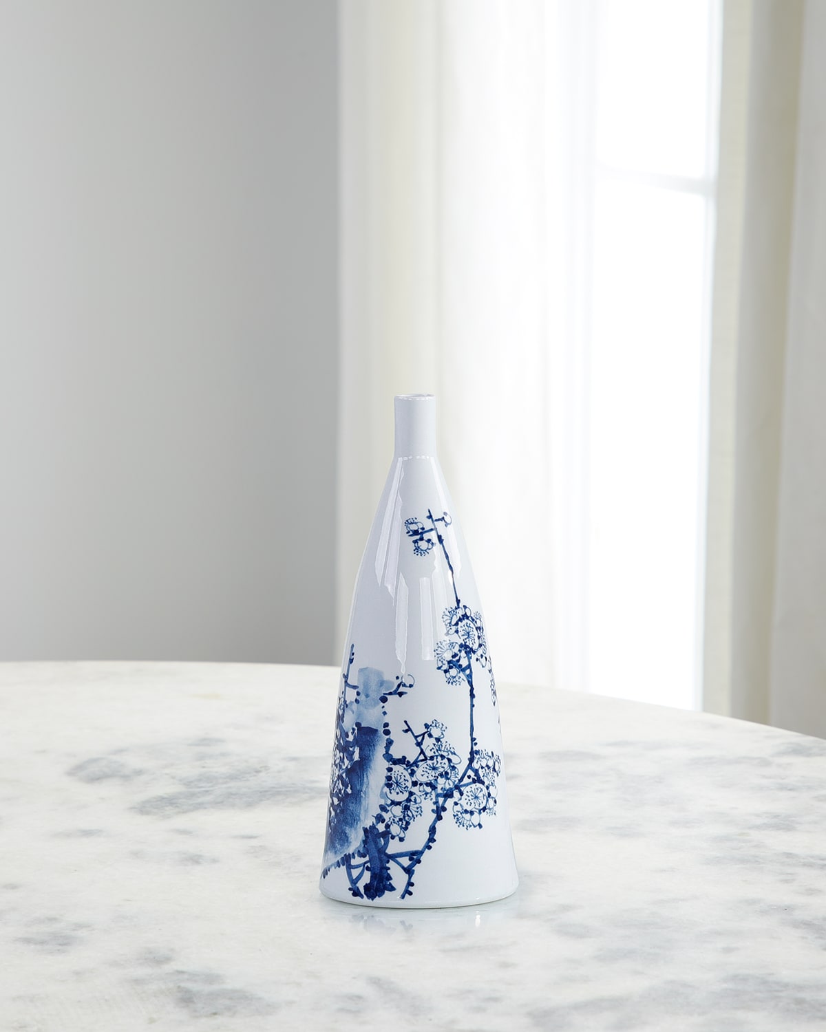 John-richard Collection Coalescent Medium Vase, 16.5" In Blue