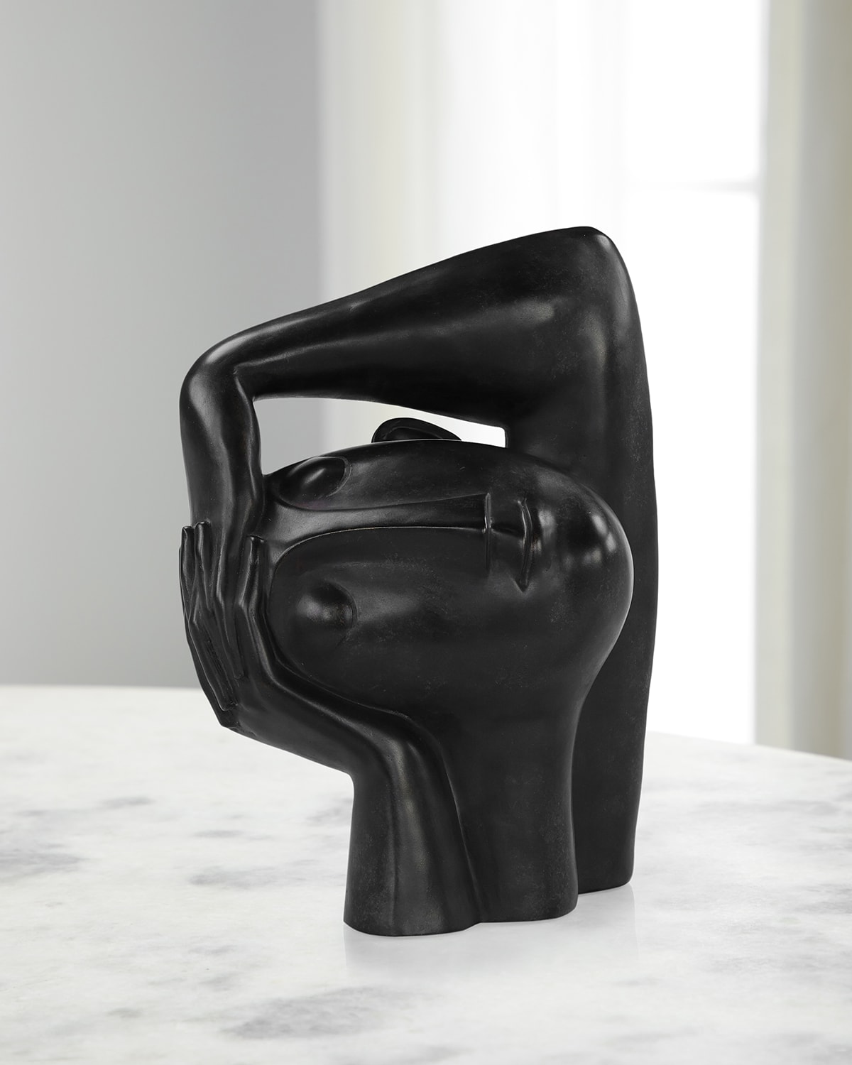 John-richard Collection Restful Slumber Sculpture In Grey