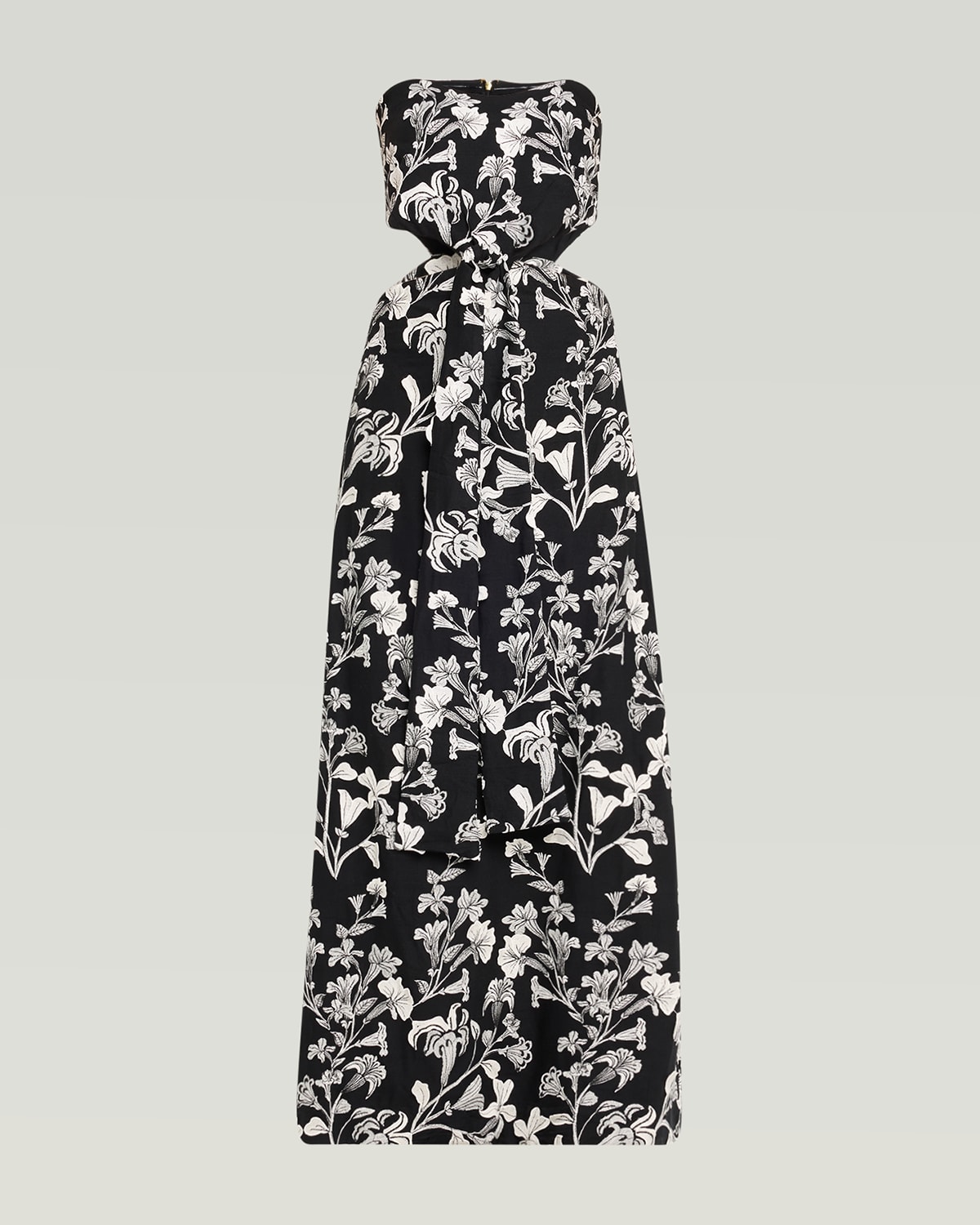 Agua By Agua Bendita Malaquita Strapless Cutout Maxi Dress In Multi