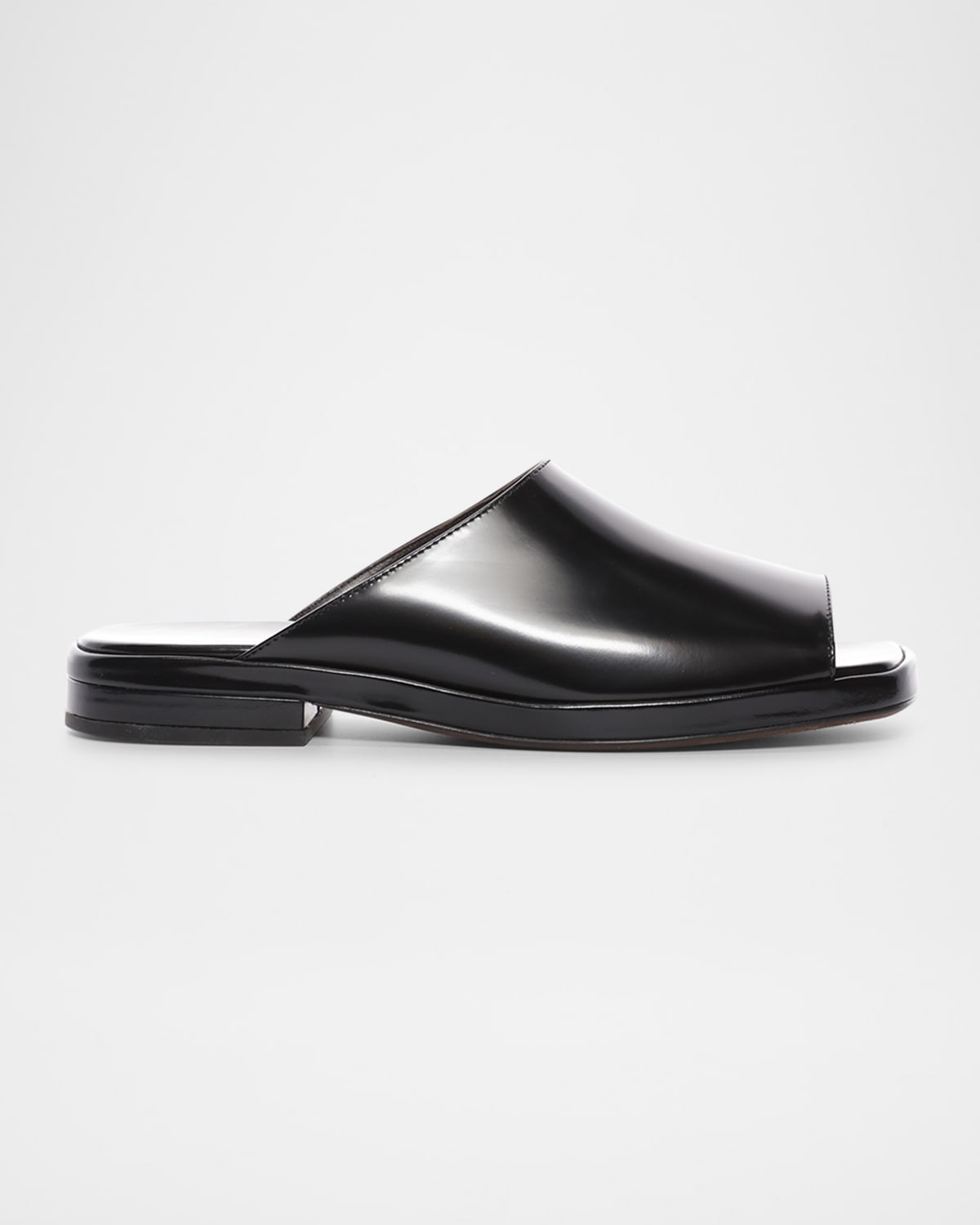 Emi Leather Flat Mule Sandals