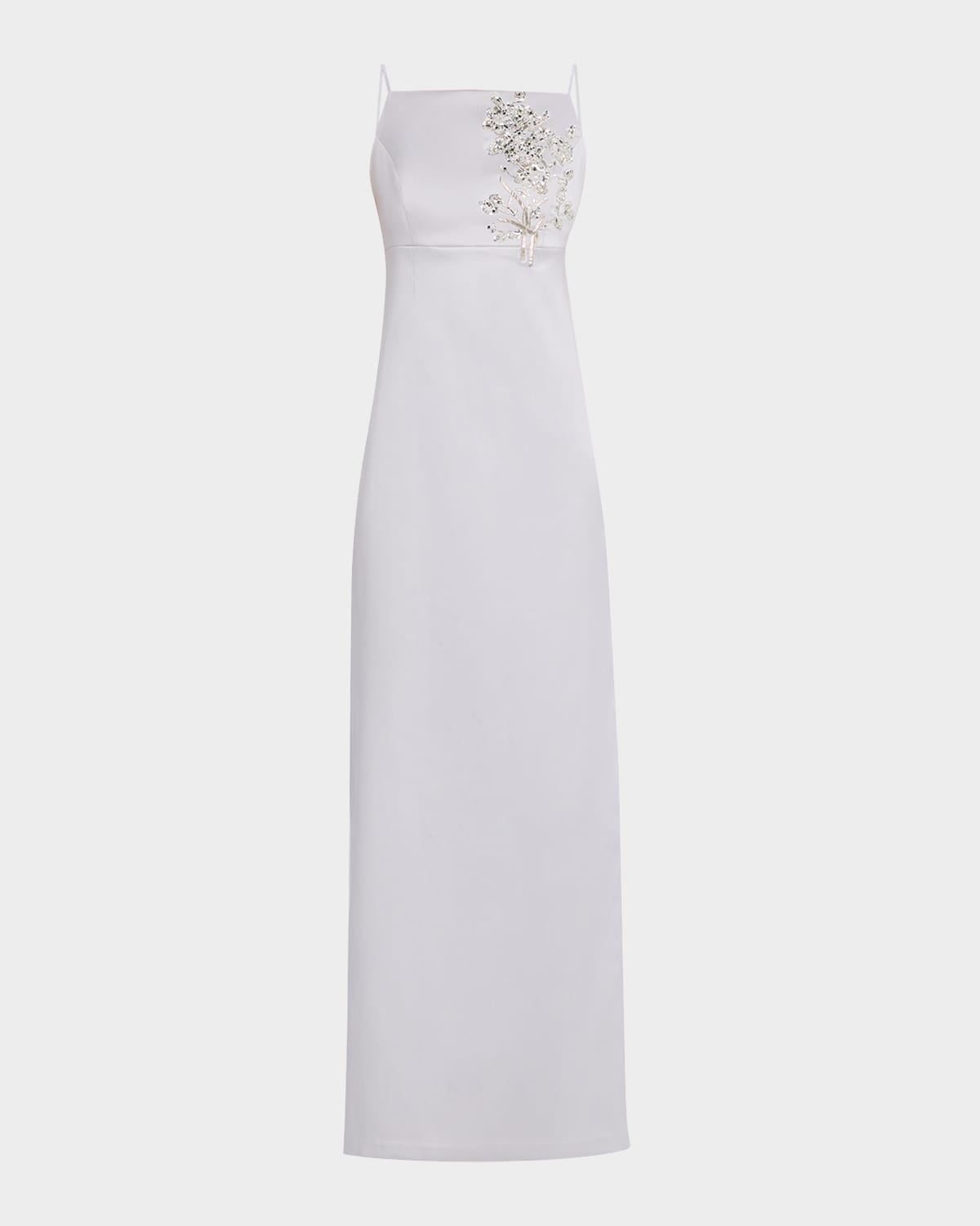 Sachin & Babi Pryce Embellished Mikado Column Gown In Silver