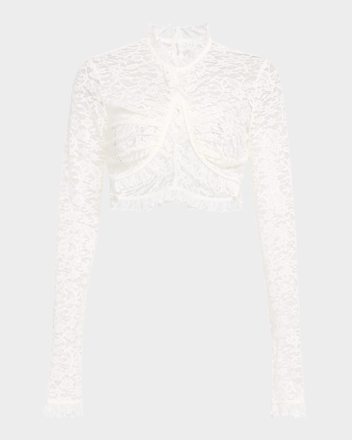 Dylan Long-Sleeve Lace Top