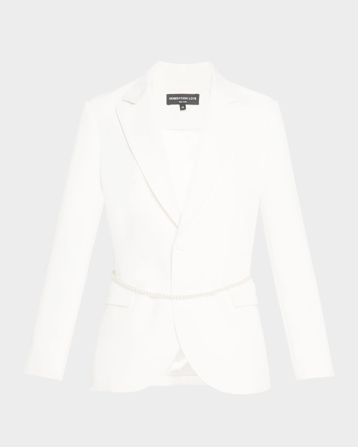 Shop Generation Love Martina Belted Crepe Blazer In White