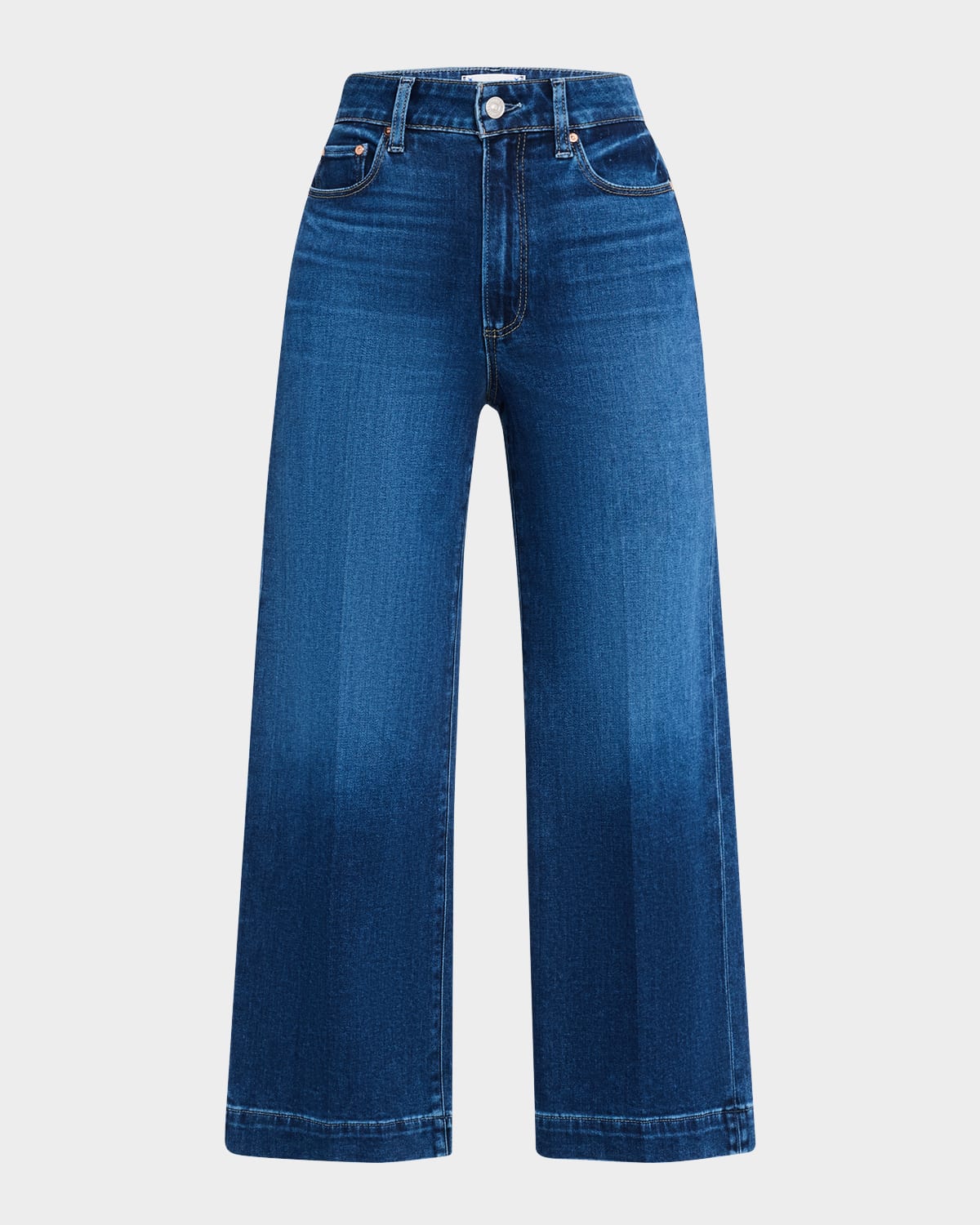 Paige Anessa High Rise Cropped Wide Leg Jeans In Kindered In Kindred