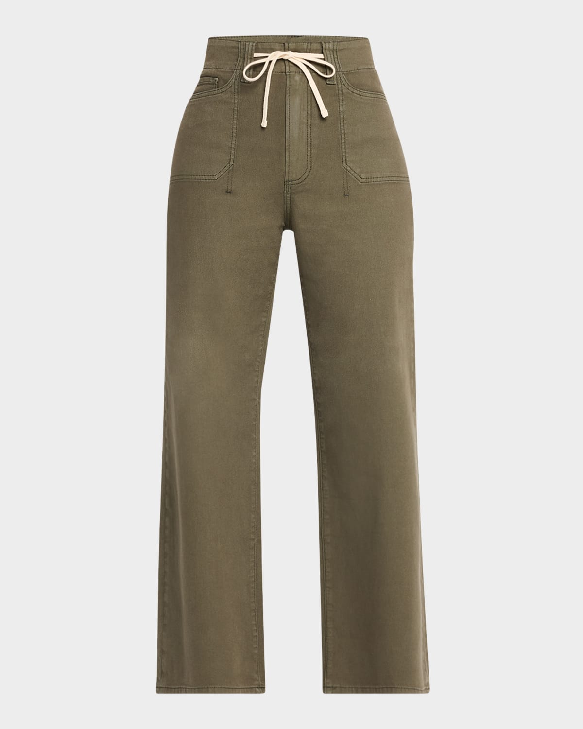 PAIGE ARI WIDE-LEG TIE-WAIST JEANS 