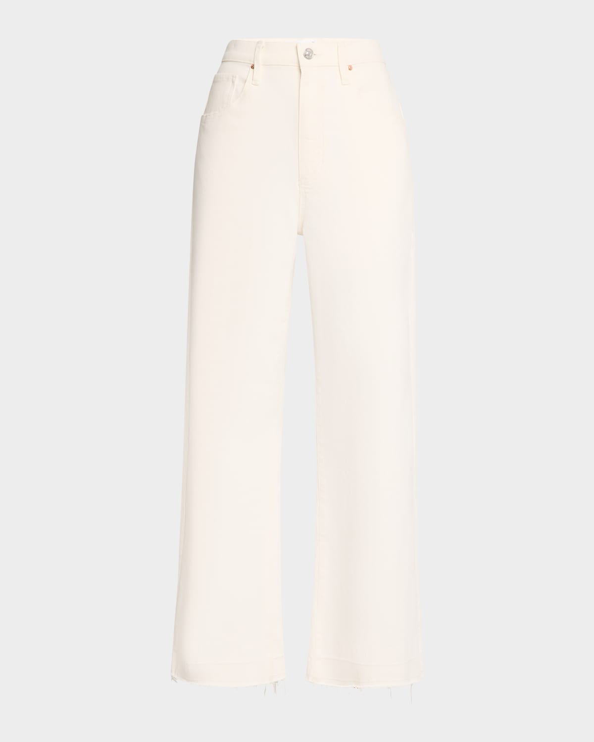 PAIGE ARELLIA FRAYED WIDE LEG JEANS 