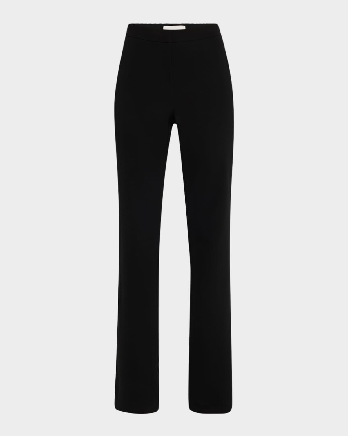 Lafayette 148 Saint Marks Flared Contrast-trim Pants In Black