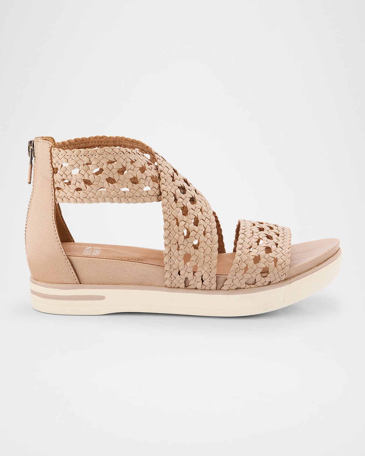 Sporty Woven Crisscross Wedge Sandals